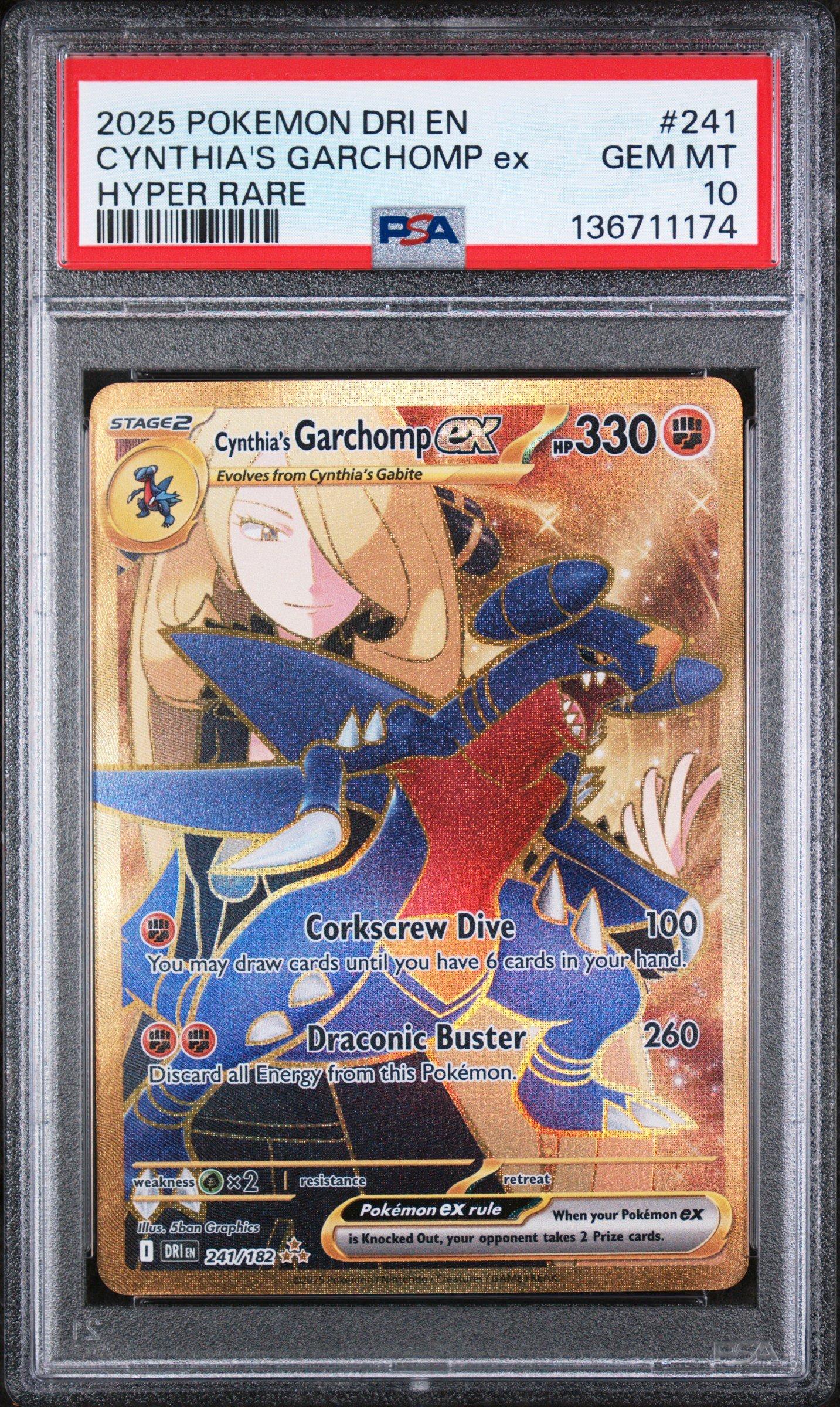 2025 Pokemon Dri En-destined Rivals 241 Cynthia's Garchomp Ex