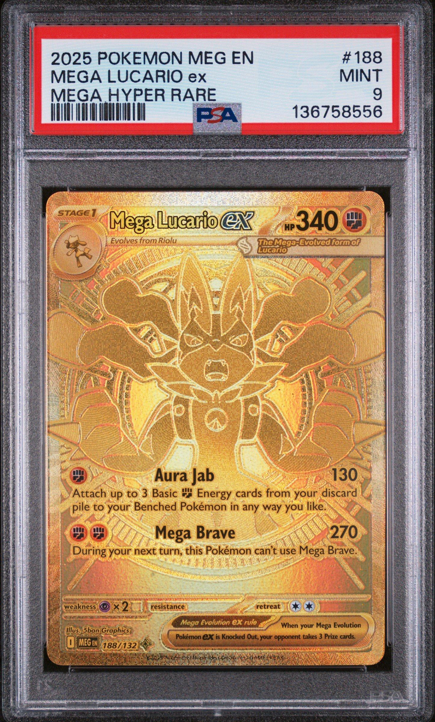 2025 Pokemon Meg En-mega Evolution 188 Mega Lucario Ex Mega Hyper