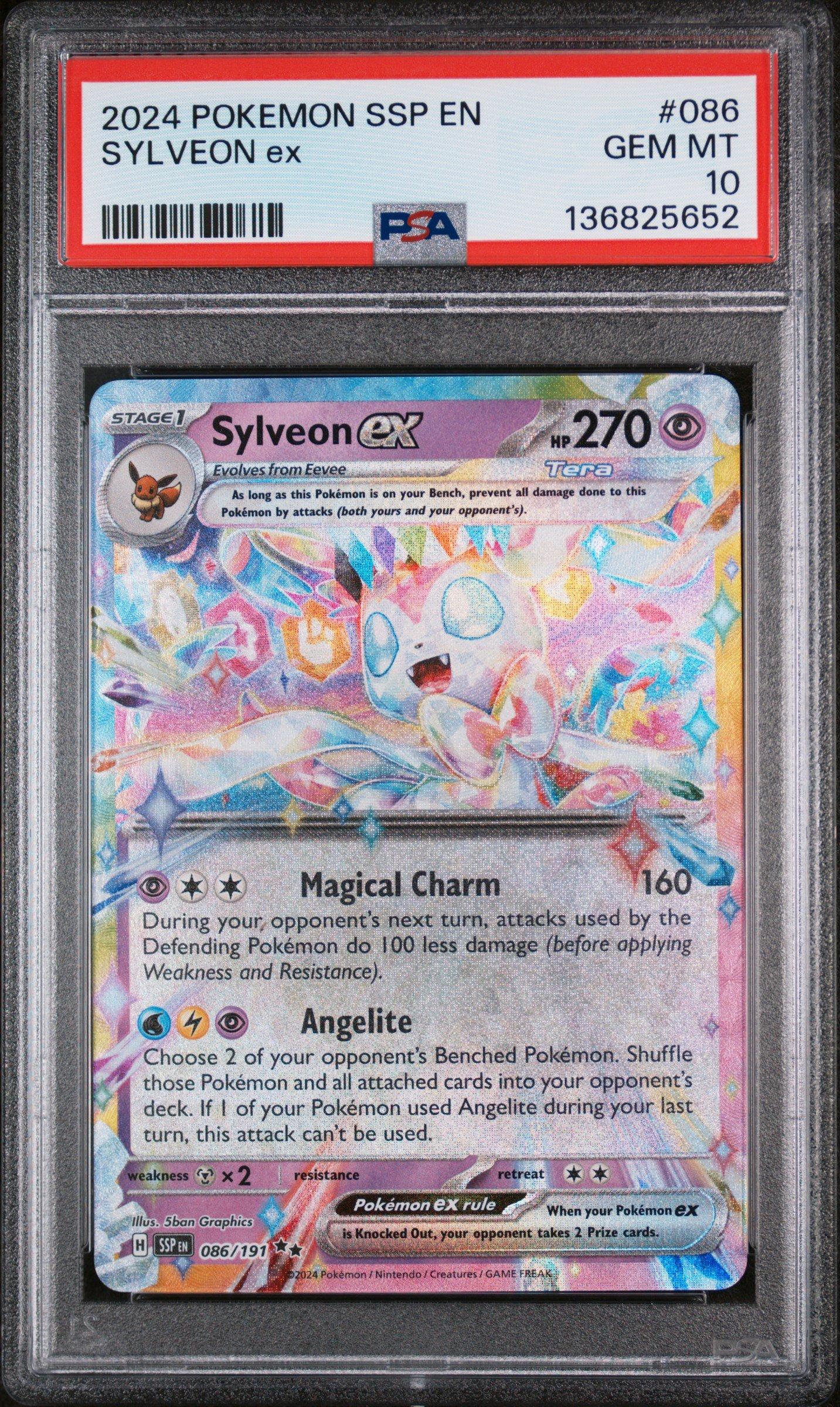 2024 Pokemon Ssp En-surging Sparks 086 Sylveon Ex PSA 10 Graded