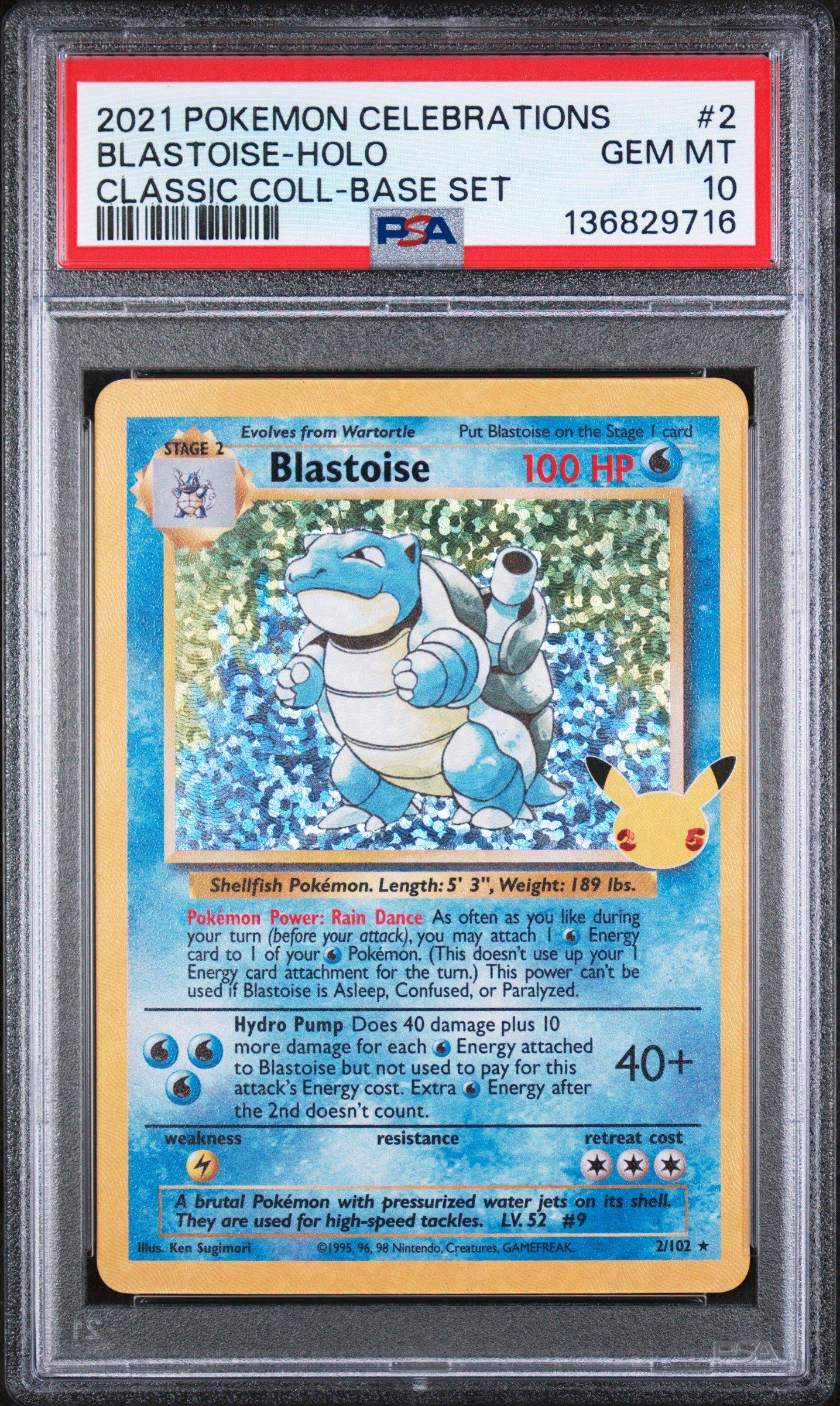 2021 Pokemon Celebrations Classic Collection 2 Blastoise-holo PSA