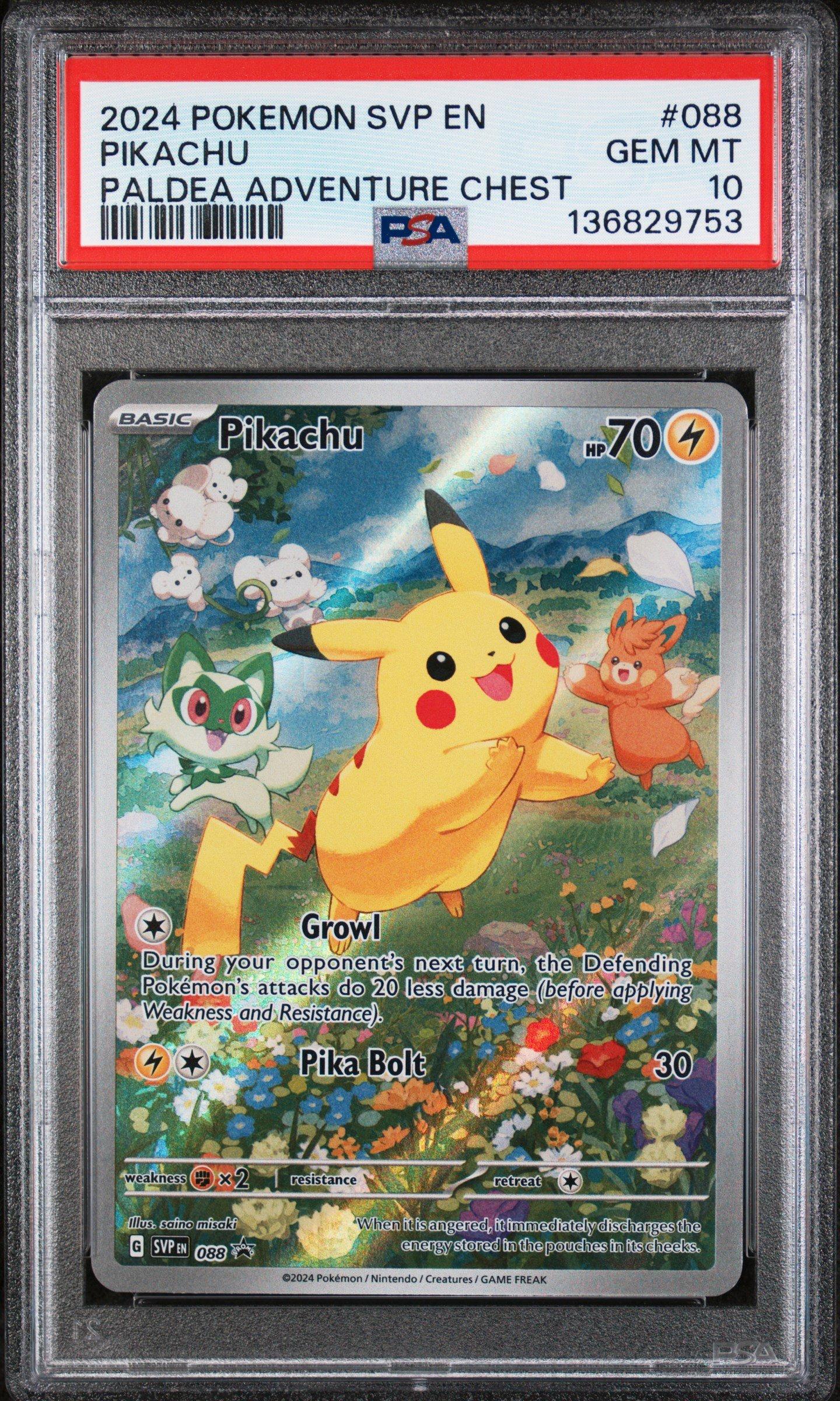 2024 Pokemon Svp En-sv Black Star Promo 088 Pikachu Paldea