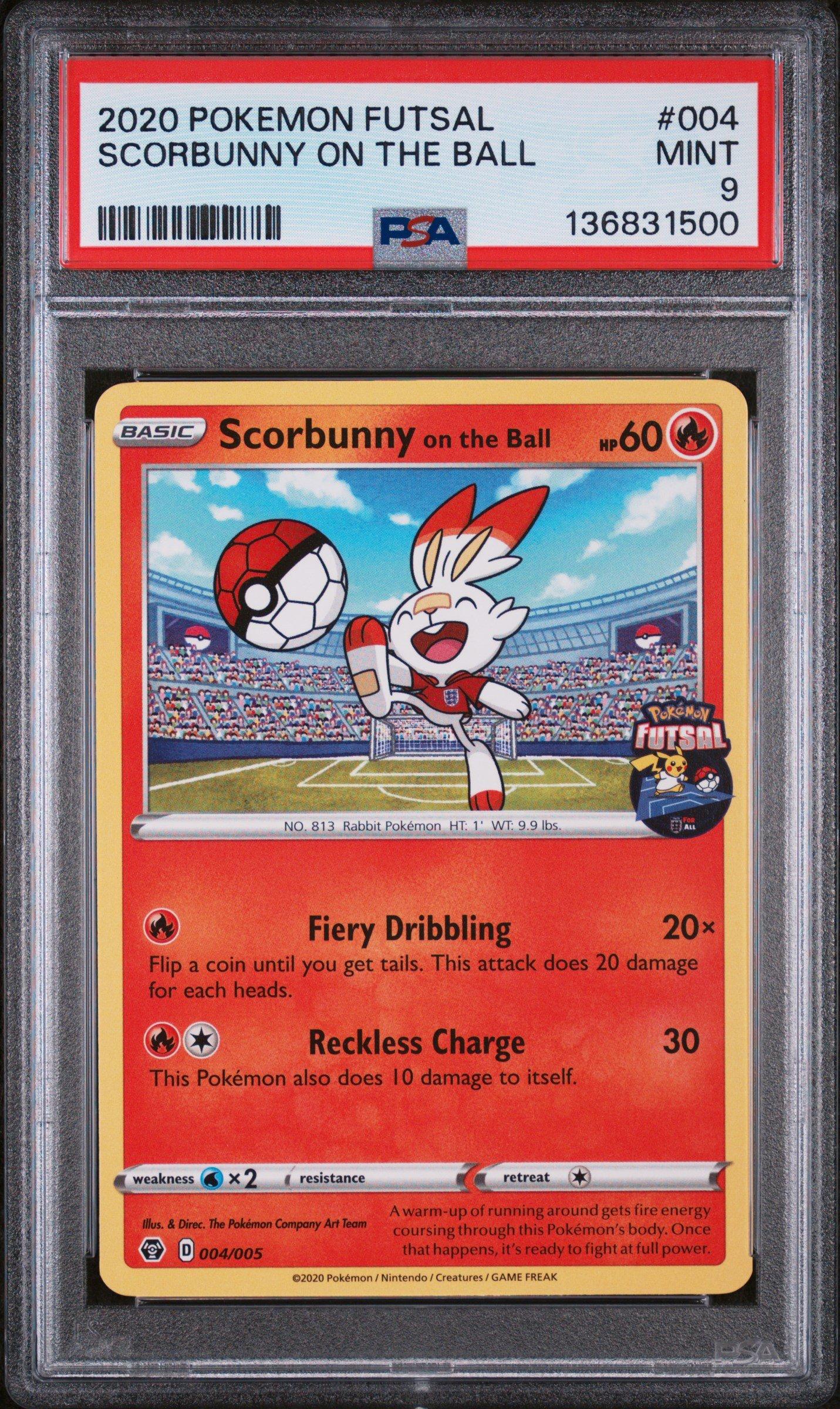2020 Pokemon Futsal 004 Scorbunny On The Ball PSA 9 Graded Card | GameStop