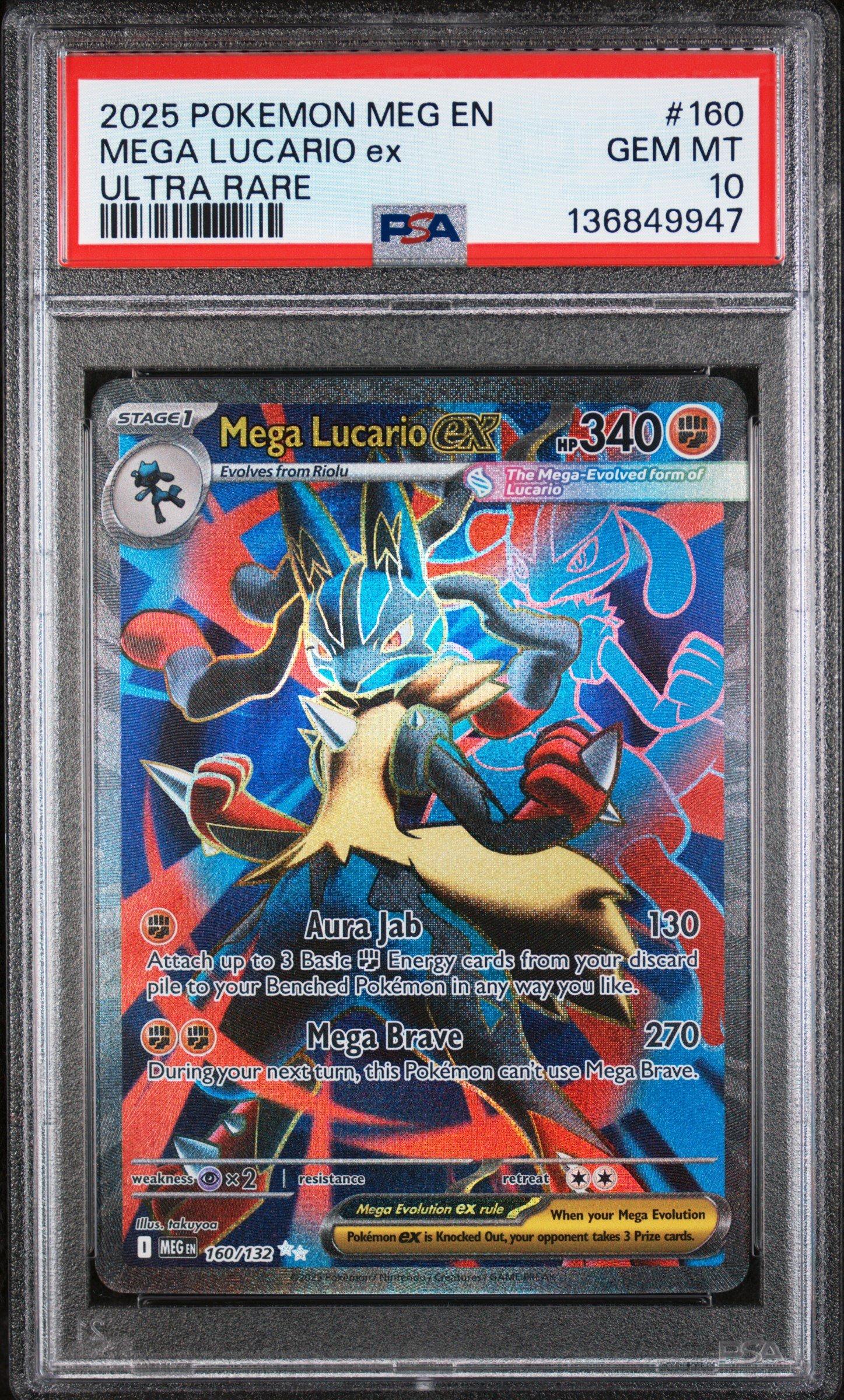 2025 Pokemon Meg En-mega Evolution 160 Mega Lucario Ex Ultra Rare