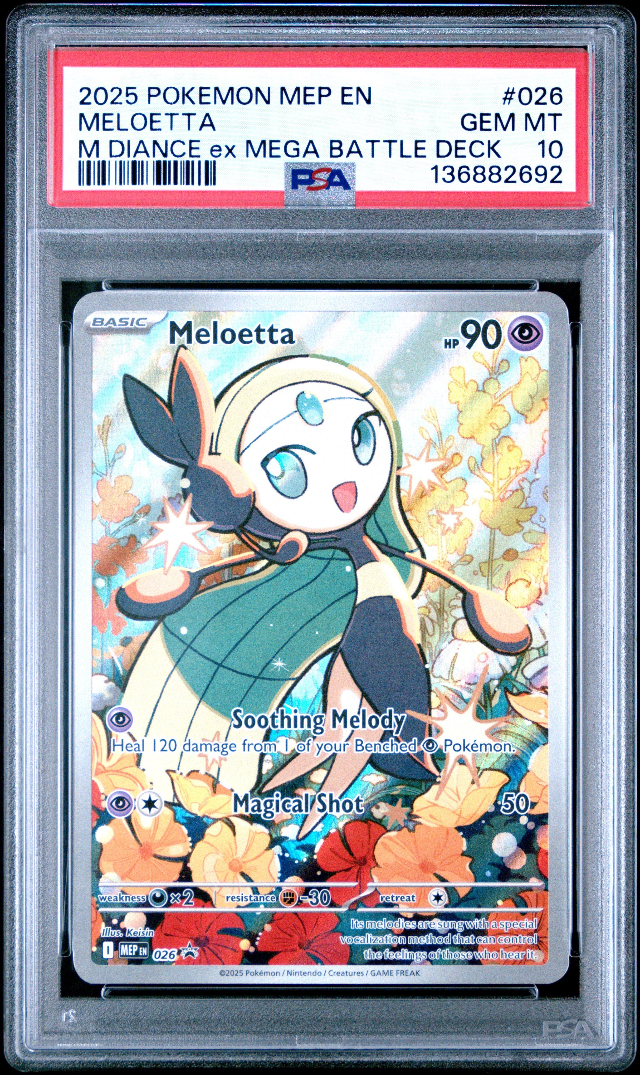 2025 Pokemon Mep En-me Black Star Promo 026 Meloetta Mega Diancie
