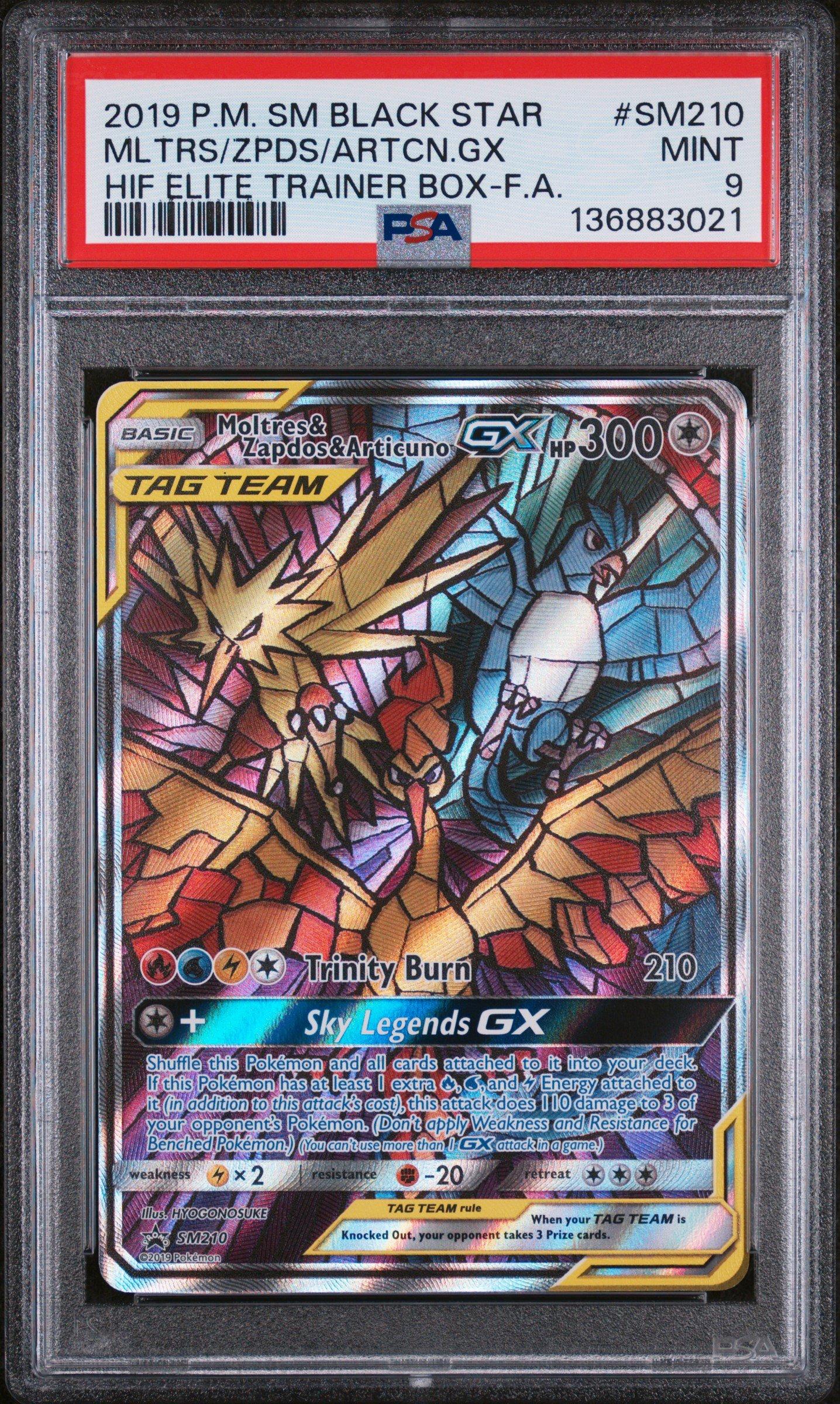 2019 Pokemon Sm Black Star Promo Sm210 Full Art/moltres & Zapdos