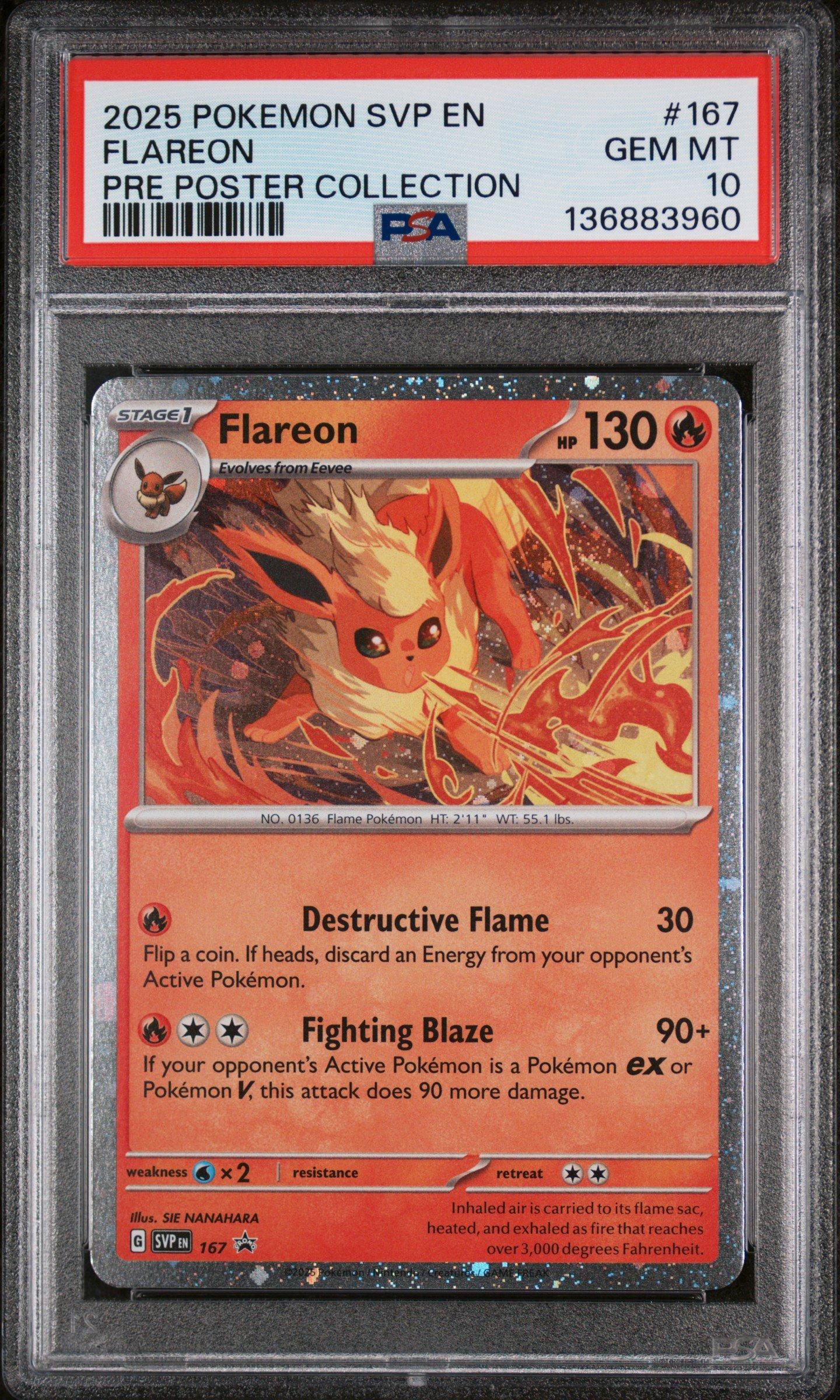 2025 Pokemon Svp En-sv Black Star Promo 167 Flareon Prismatic