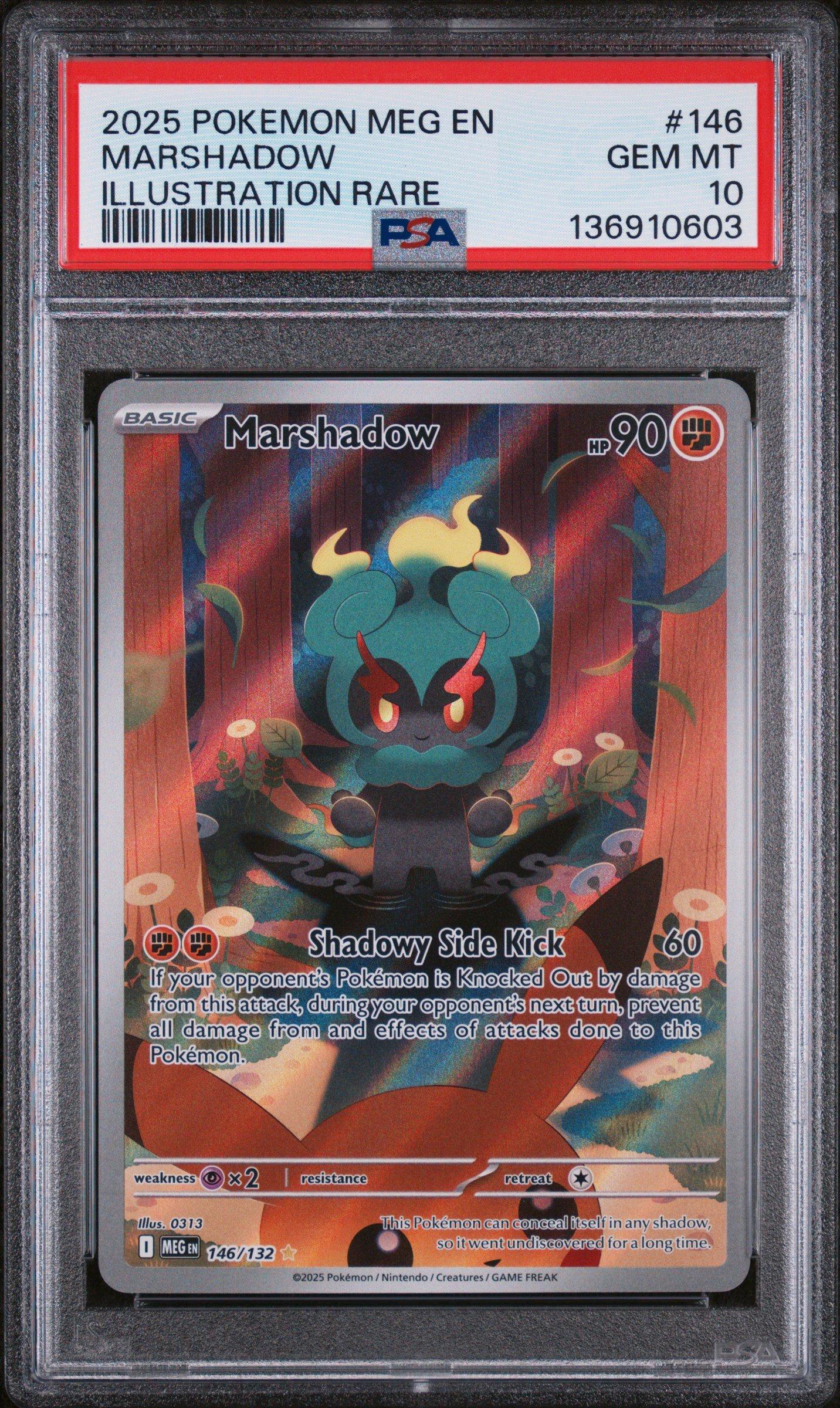 【PSA10】 2連番 マーシャドー AR MARSHADOW 2025 Pokemon Meg En-mega Evolution 146 Marshadow Illustration Rare