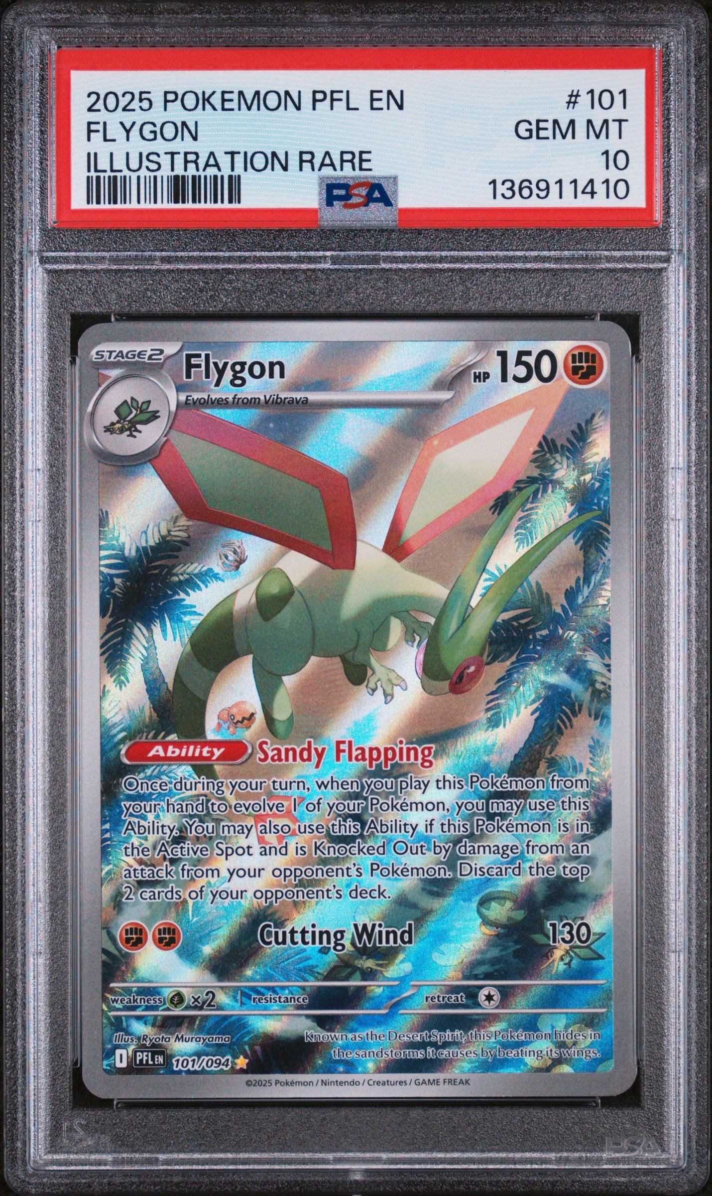 2025 Pokemon Pfl En-phantasmal Flames 101 Flygon Illustration Rare