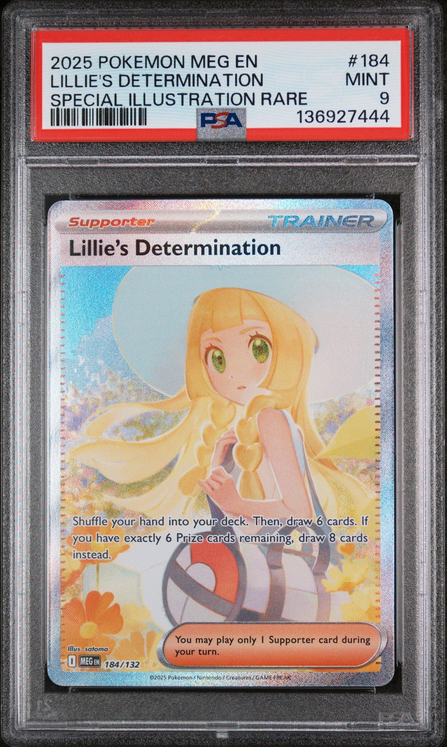 2025 Pokémon Lillie's Determination PSA9 2025 Pokemon Meg En-mega Evolution 184 Lillie's Determination