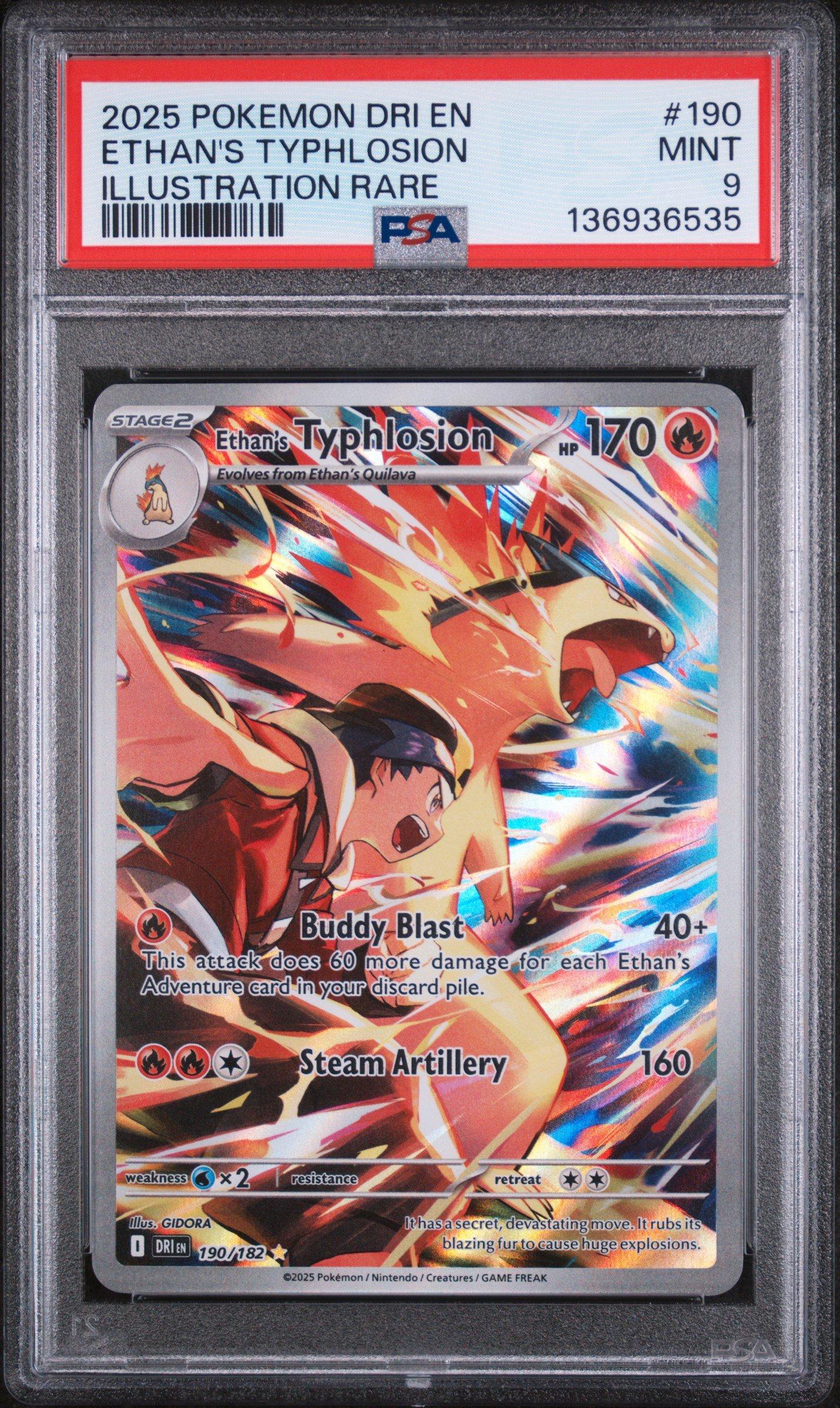 2025 Pokemon Dri En-destined Rivals 190 Ethan's Typhlosion