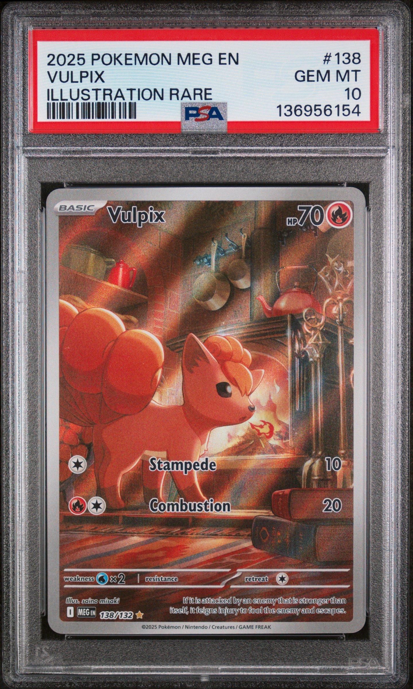 2025 Pokemon Meg En-mega Evolution 138 Vulpix Illustration Rare