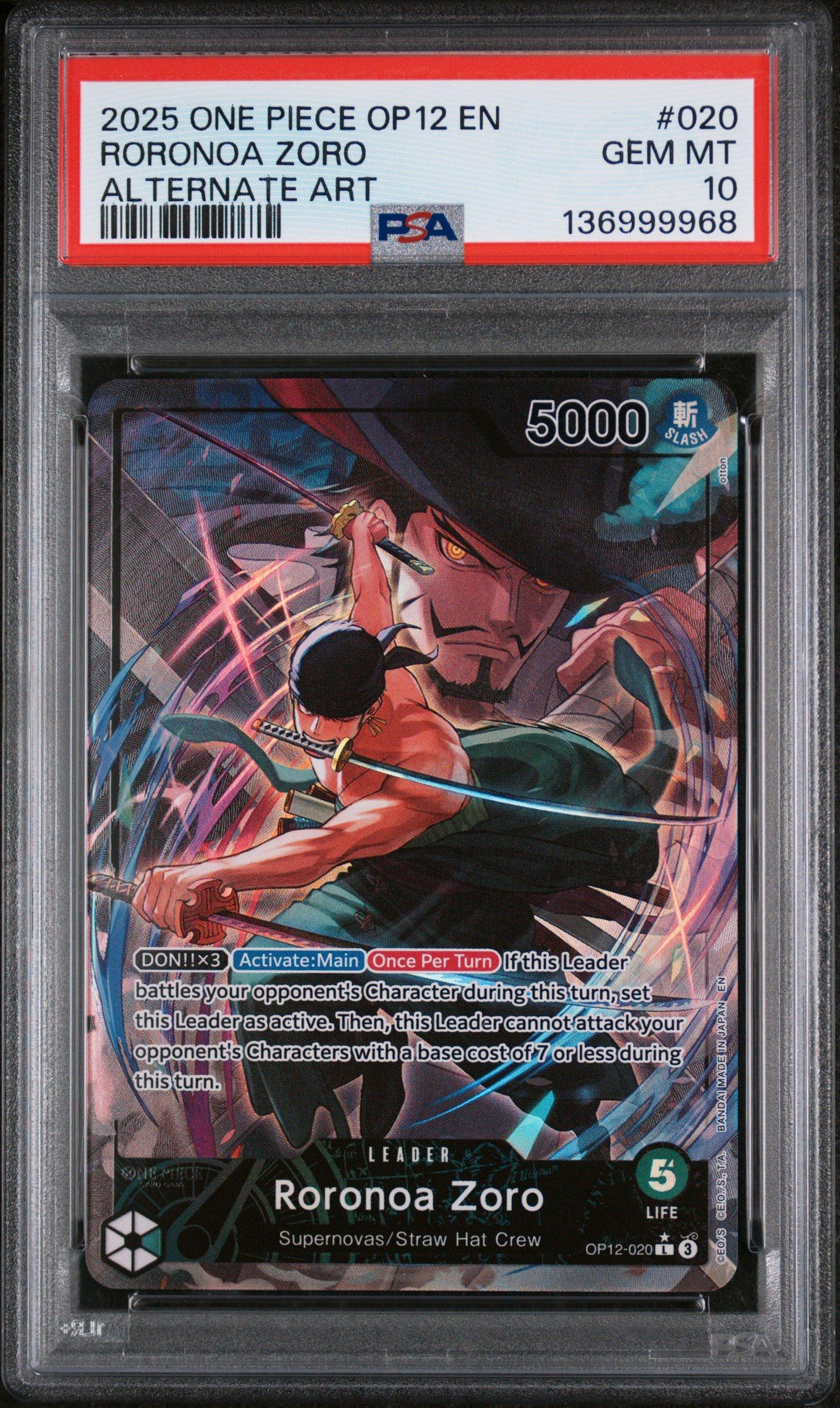 2025 One Piece Op12-legacy Of The Master 020 Roronoa Zoro