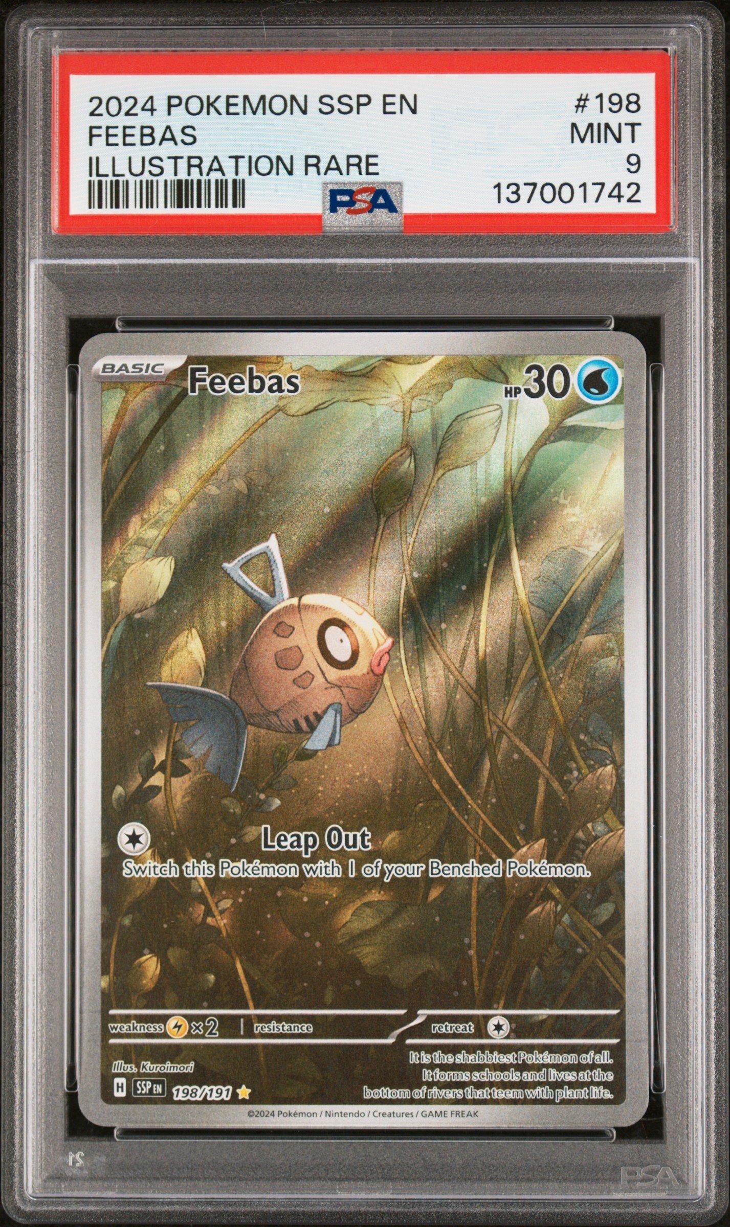2024 Pokemon Ssp En-surging Sparks 198 Feebas Illustration Rare