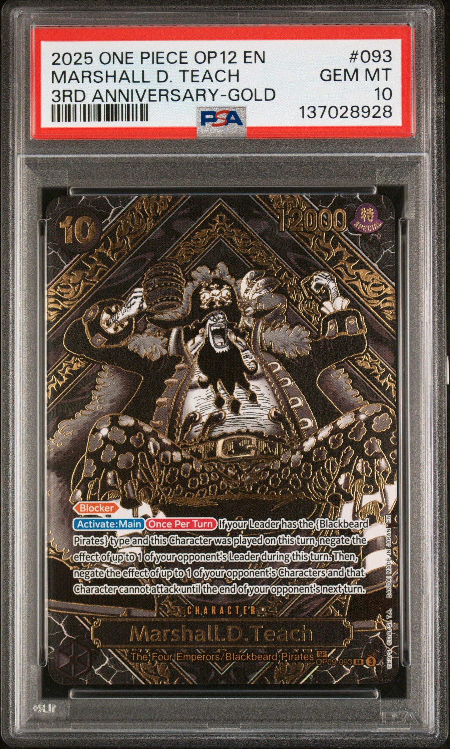 2025 One Piece Op12-legacy Of The Master 093 Marshall D. Teach 3rd