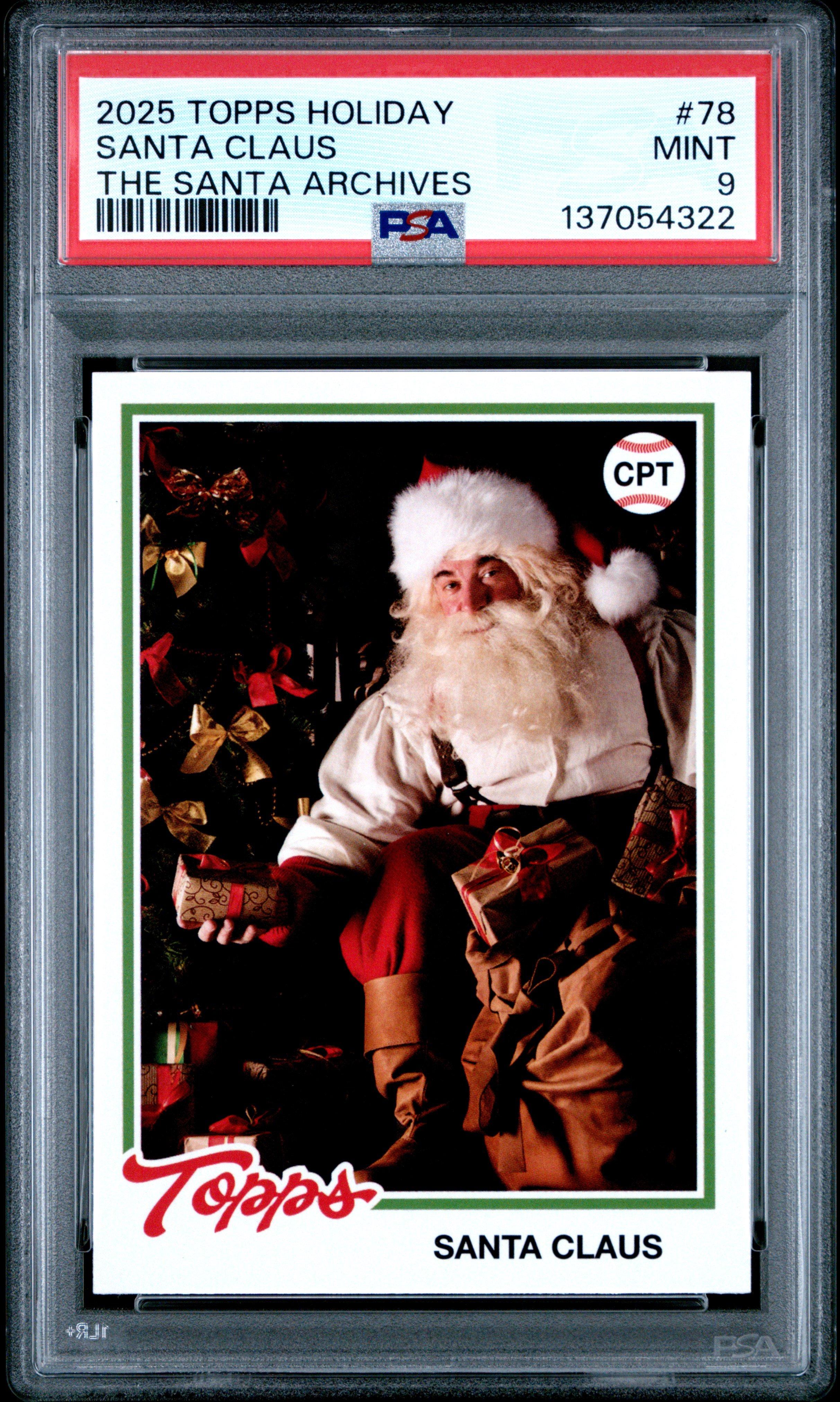 2025 Topps Holiday The Santa Archives 78 Santa Claus PSA 9
