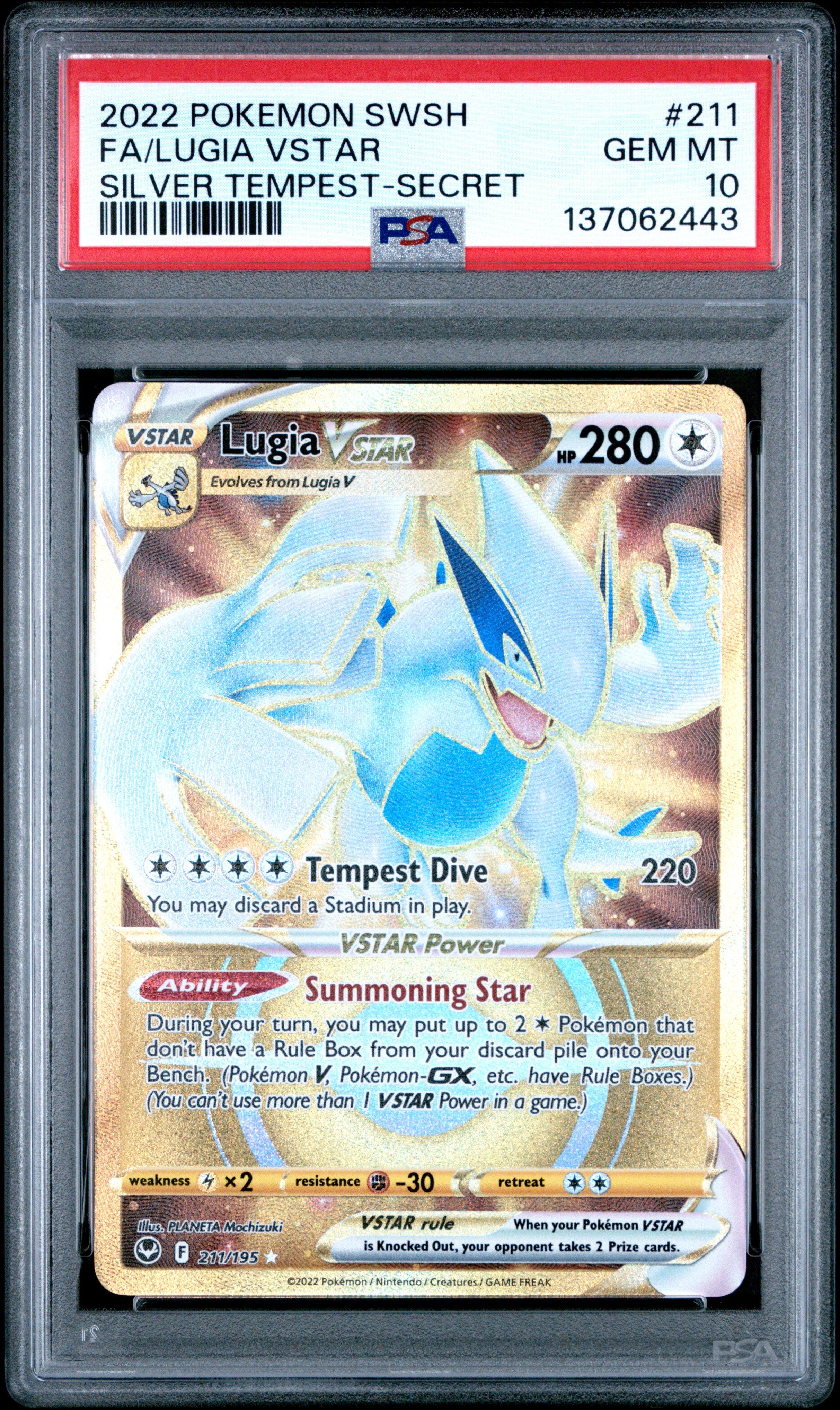 2022 Pokemon Sword & Shield Silver Tempest 211 Full Art/lugia