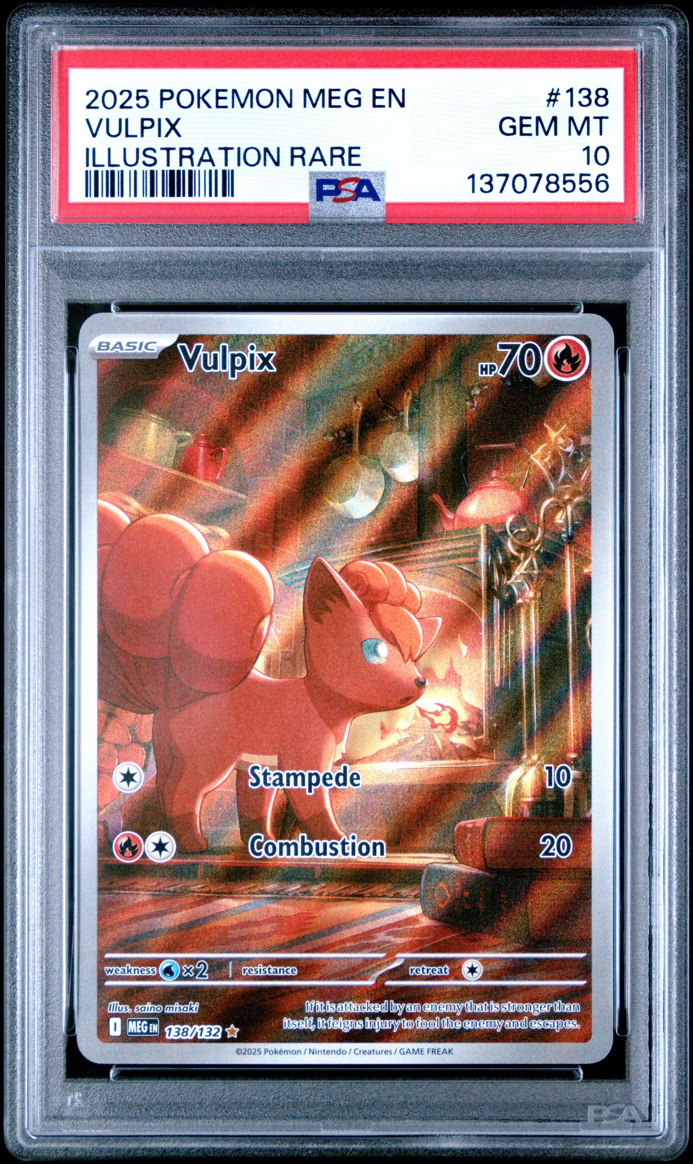 2025 Pokemon Meg En-mega Evolution 138 Vulpix Illustration Rare