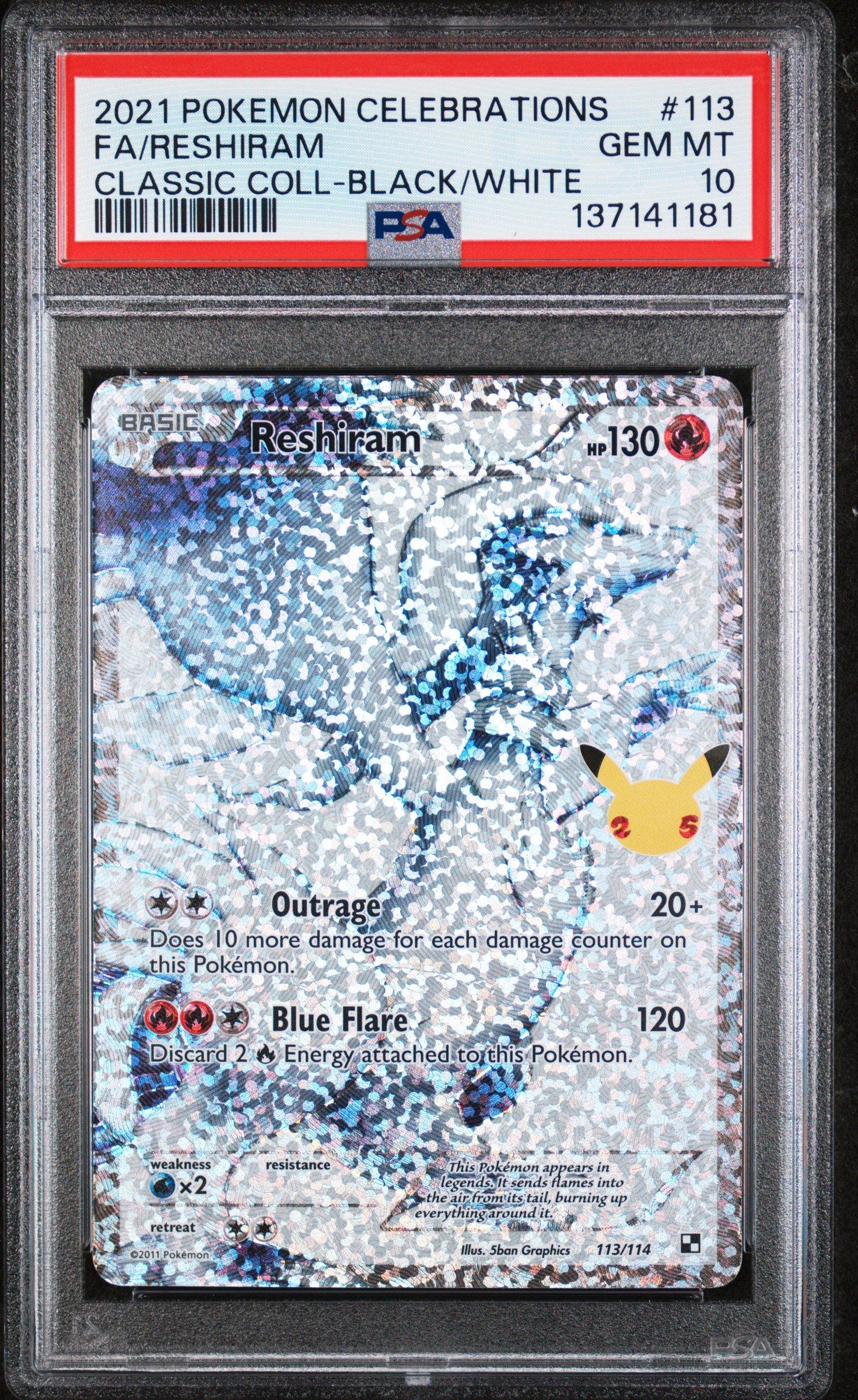 2021 Pokemon Celebrations Classic Collection 113 Full Art/reshiram