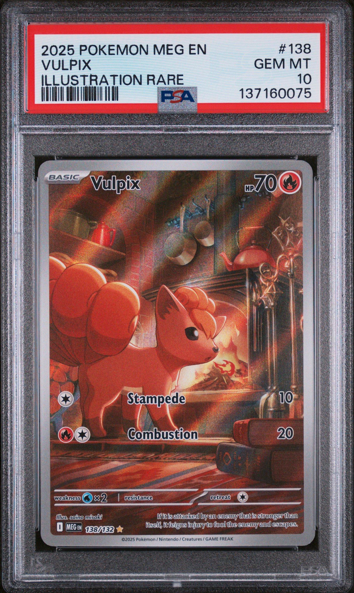 2025 Pokemon Meg En-mega Evolution 138 Vulpix Illustration Rare