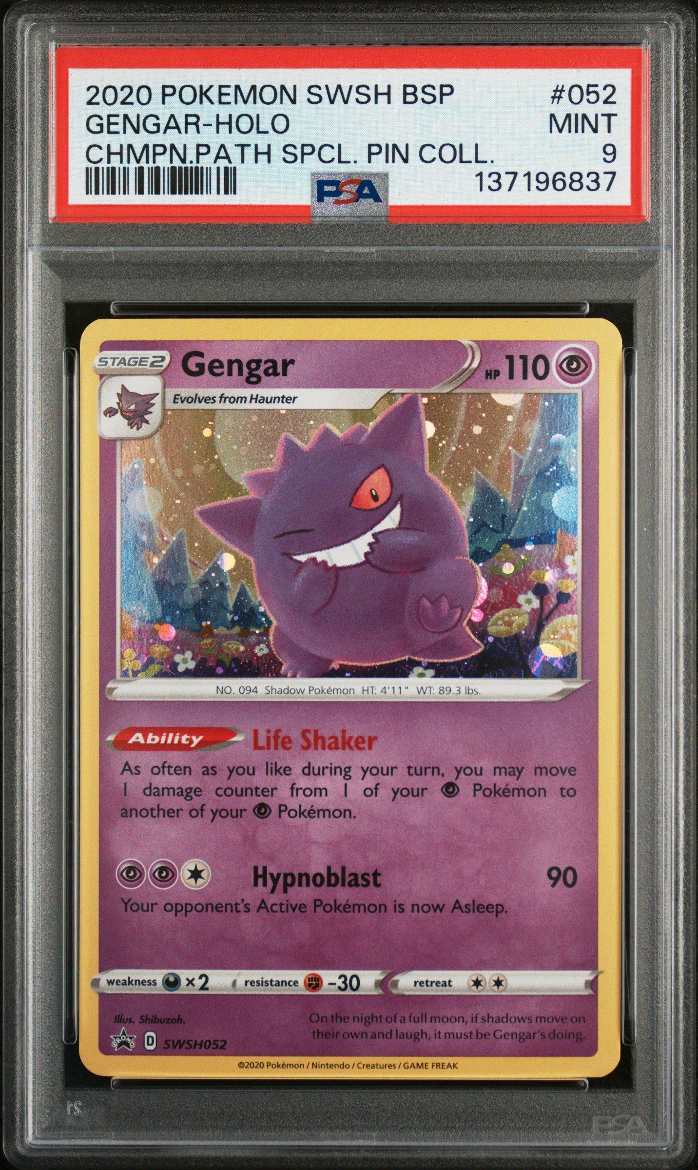 2020 Pokemon Swsh Black Star Promo 052 Gengar-holo Champion's Path
