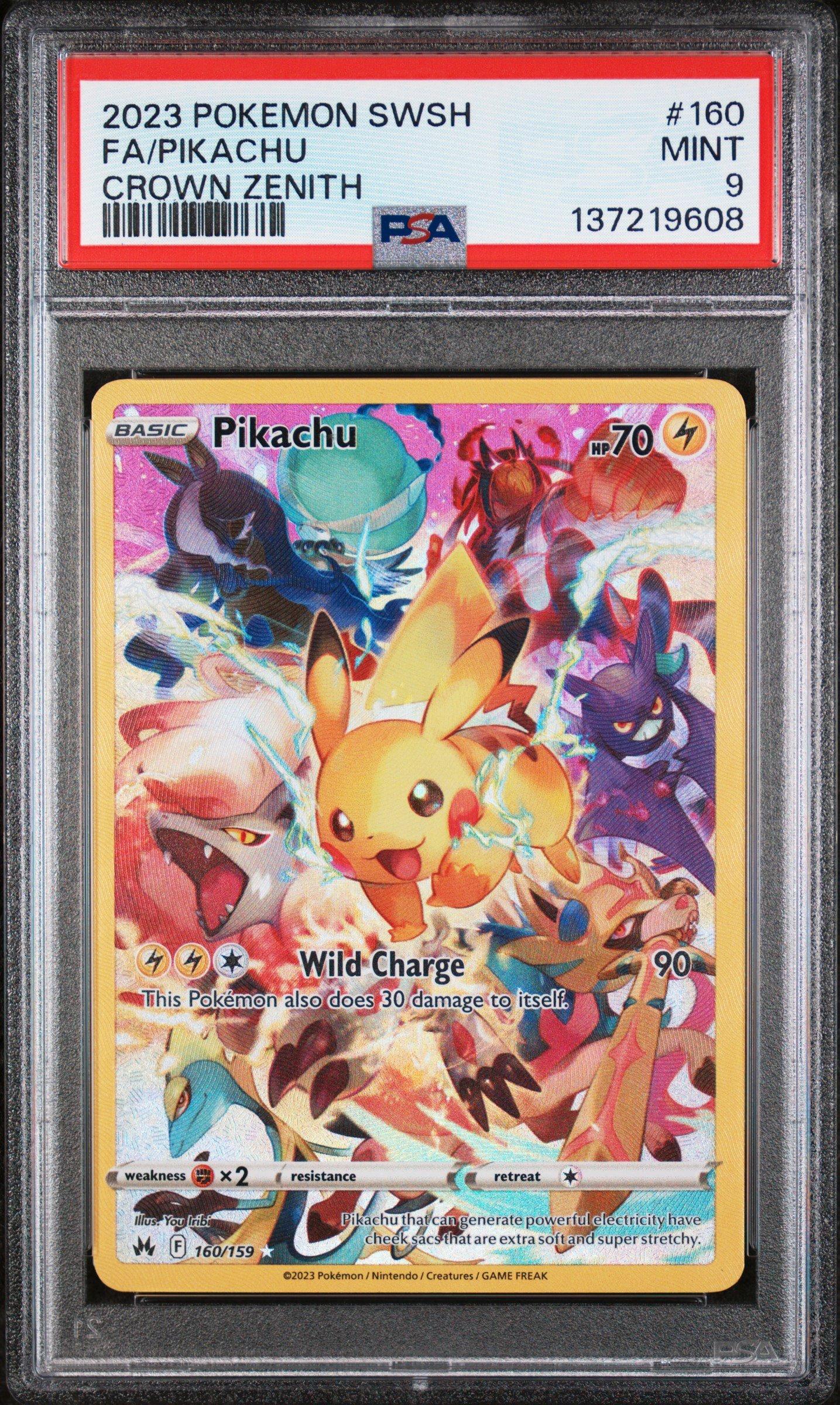 ポケモンカード PSAグレード付きセット 2023 Pokemon Sword And Shield Crown Zenith 160 Full Art/pikachu