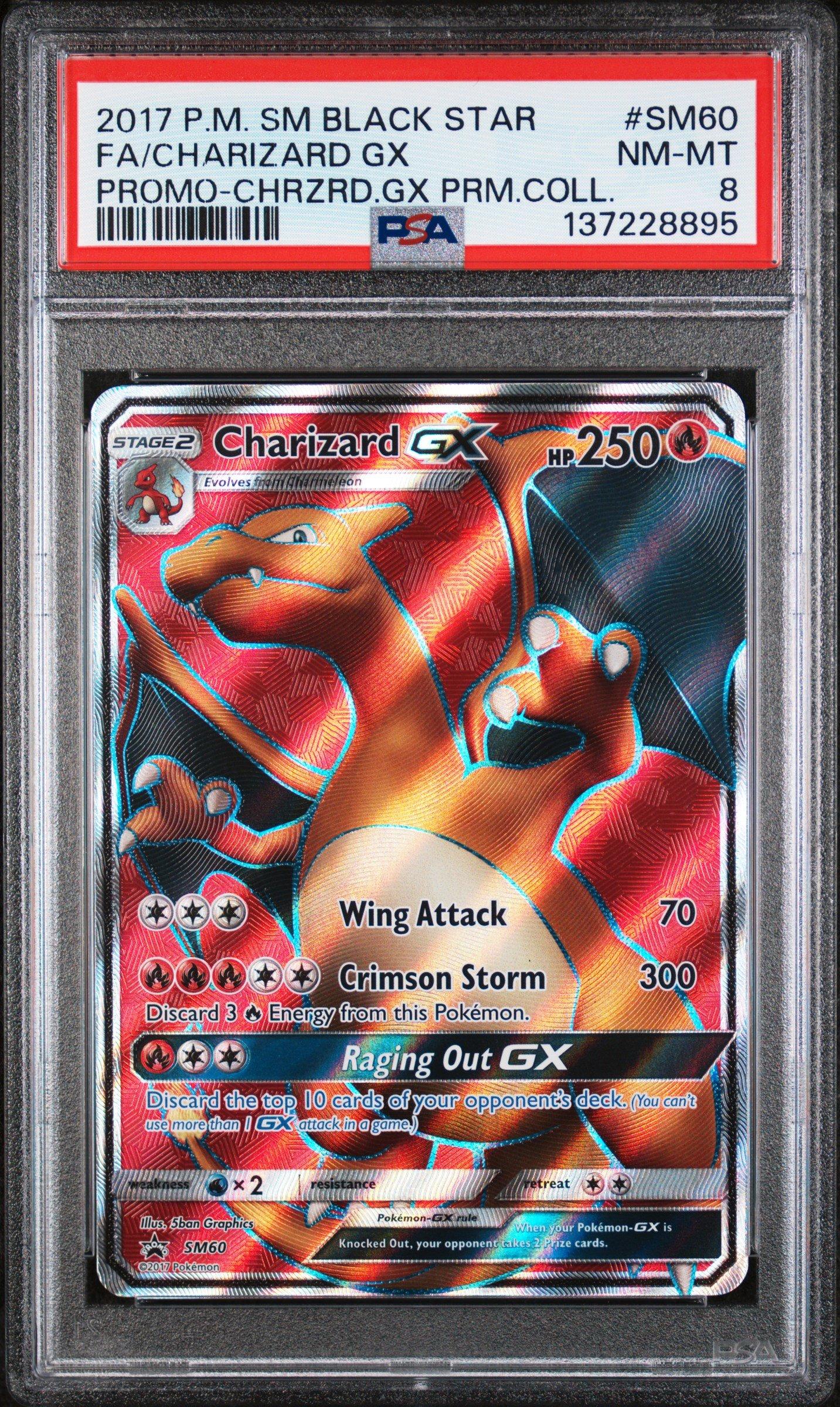 2017 Pokemon Sm Black Star Promo Sm60 Full Art/charizard Gx