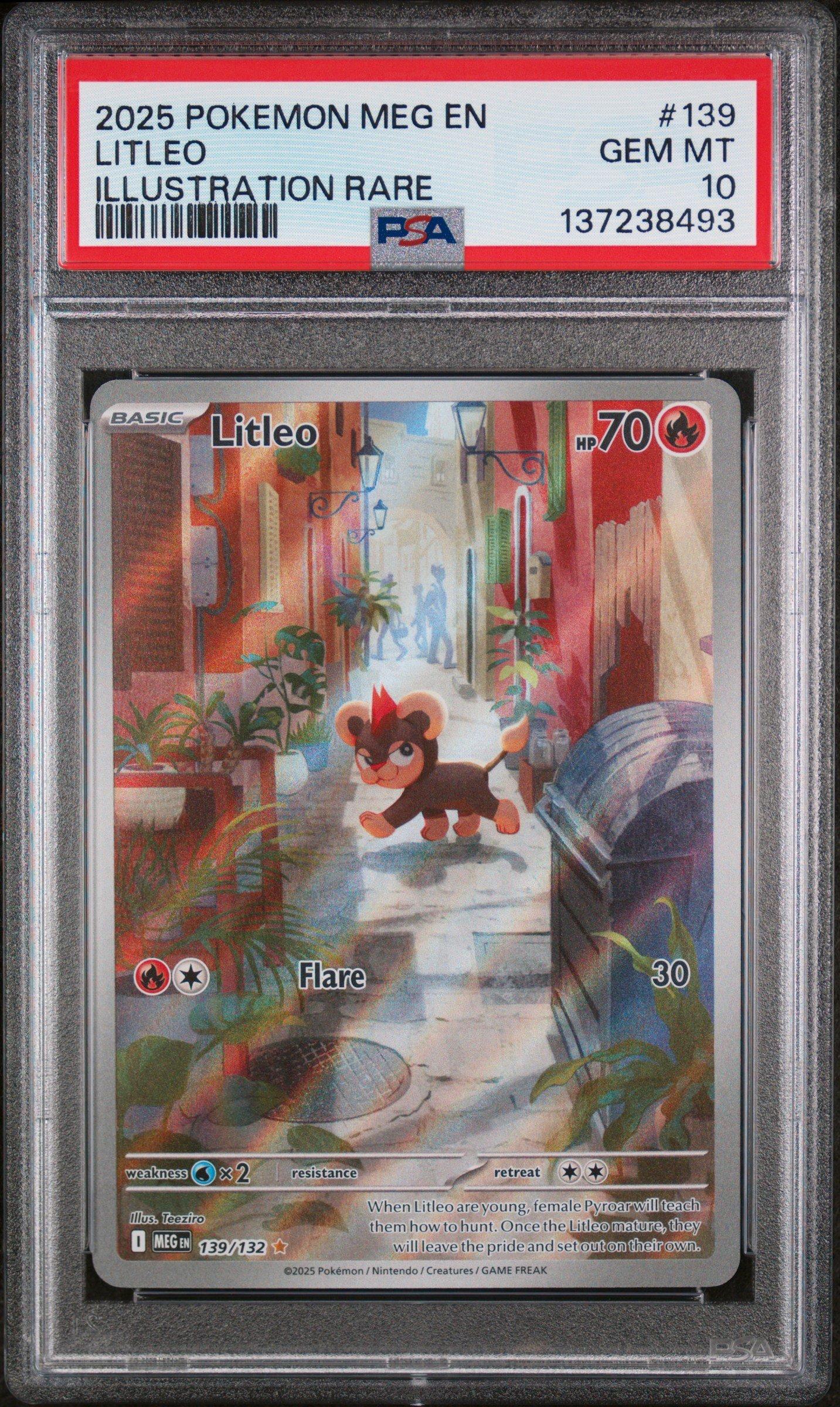 2025 Pokemon Meg En-mega Evolution 139 Litleo Illustration Rare