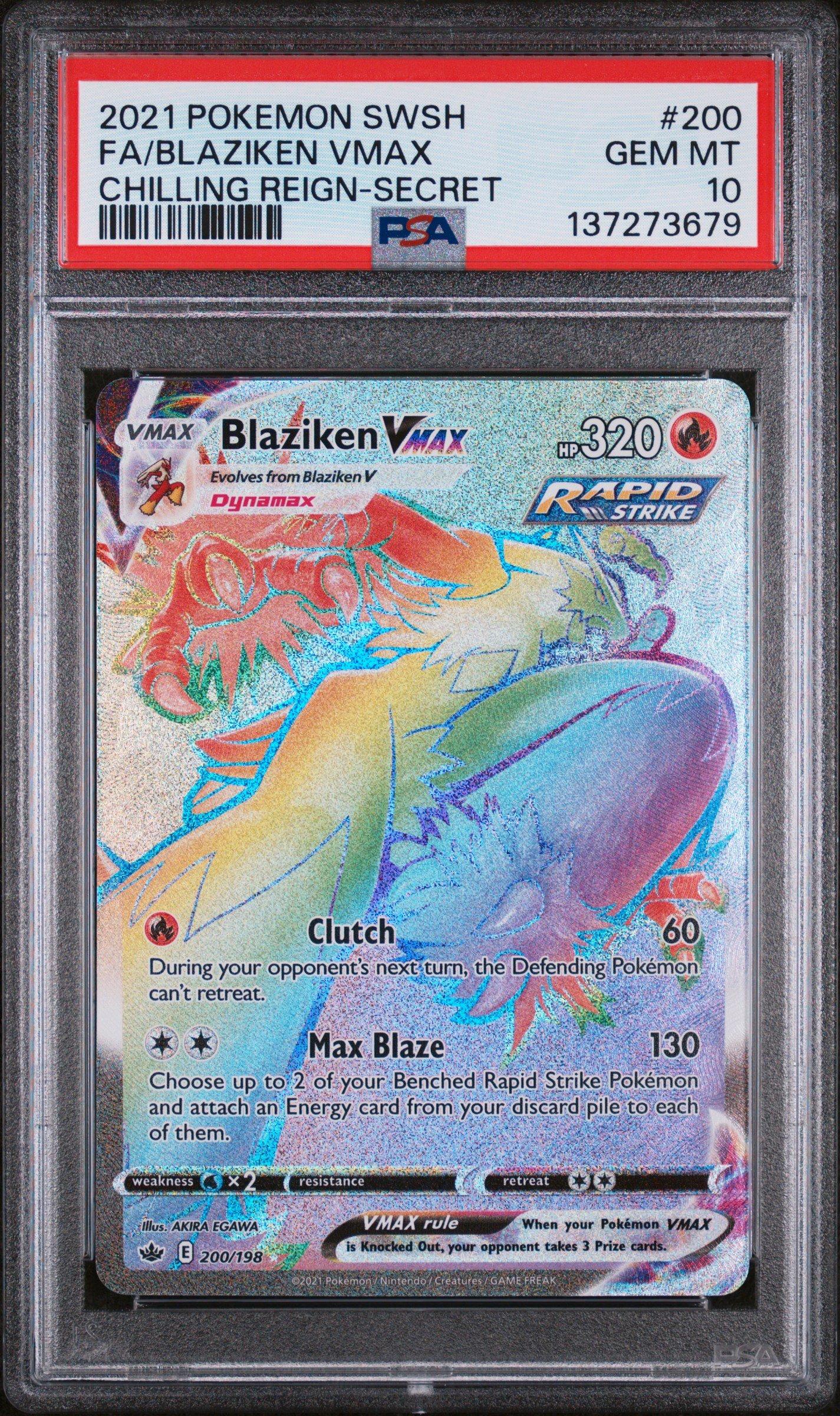 2021 Pokemon Sword & Shield Chilling Reign 200 Full Art/blaziken
