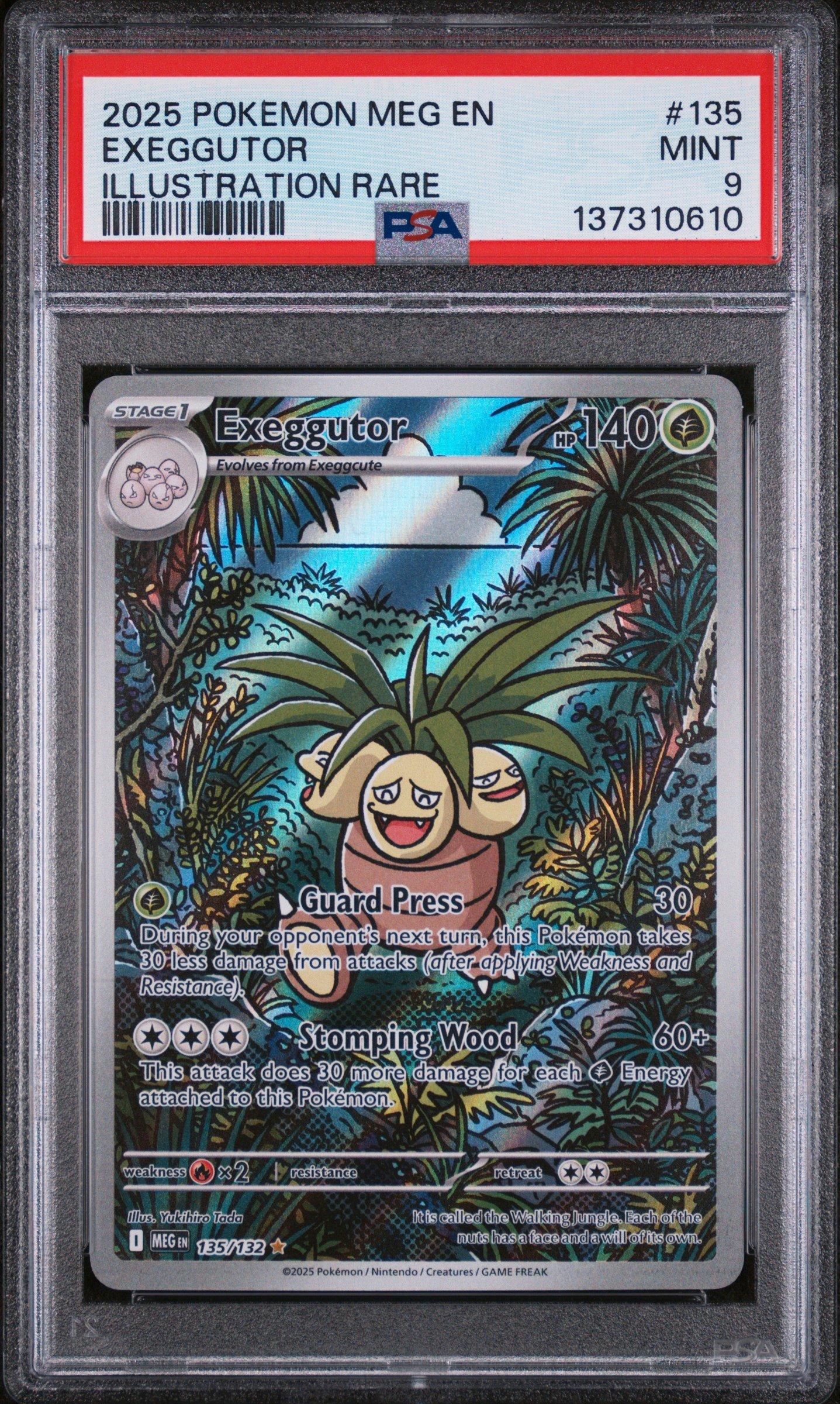 2025 Pokemon Meg En-mega Evolution 135 Exeggutor Illustration Rare