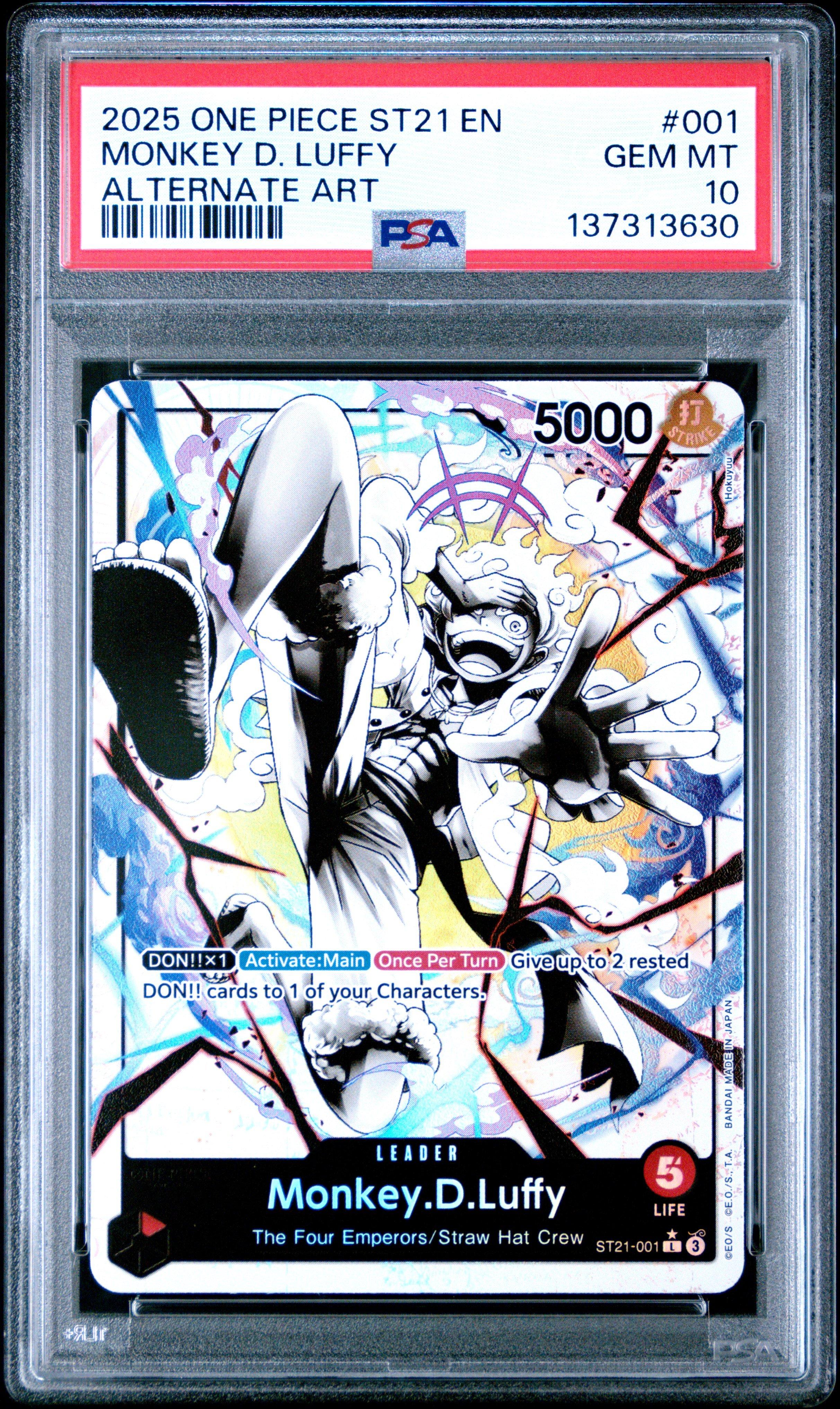 2025 One Piece Starter Deck St21-ex Gear 5 001 Monkey D. Luffy