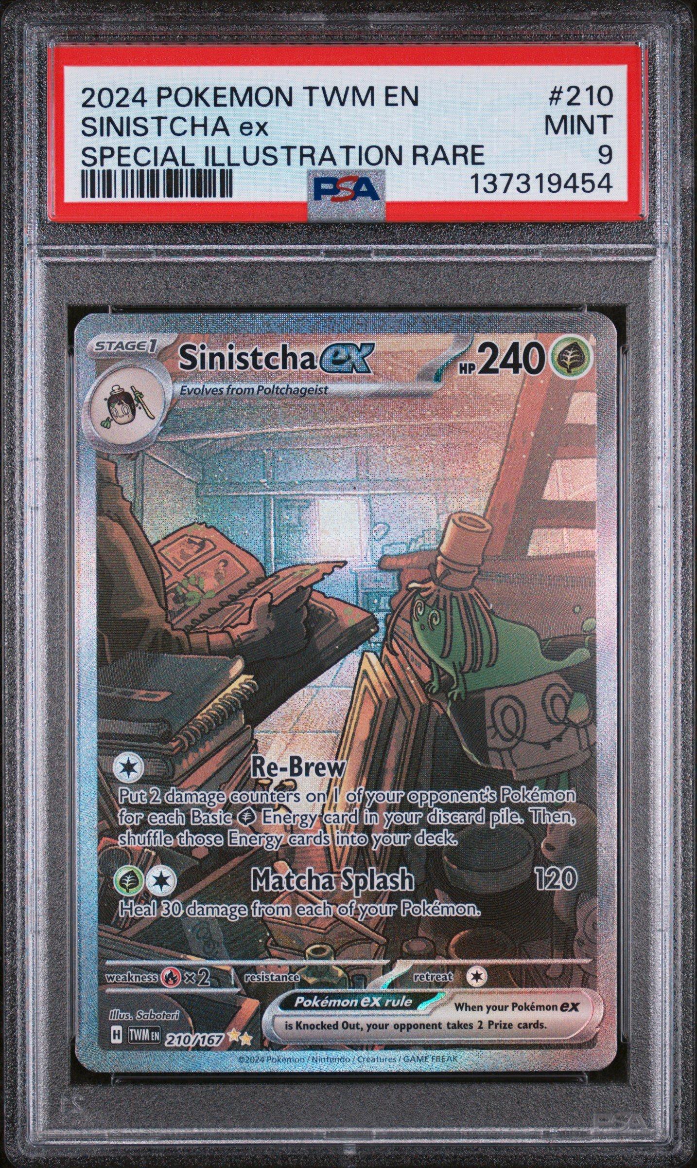 sinistcha ex pokemon card value Pokemon Sinistcha ex 189/167 2024 PSA 9