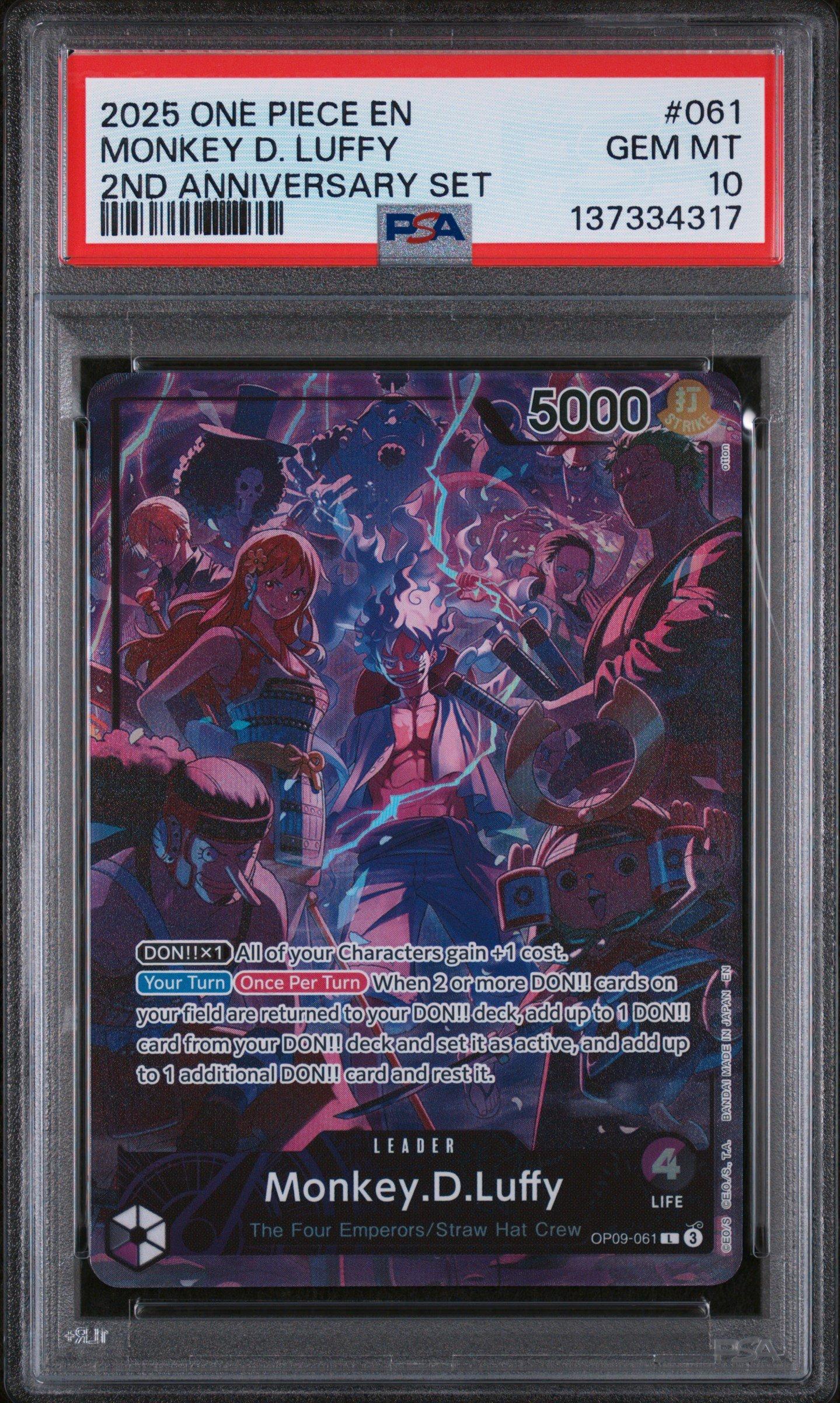 2025 One Piece English Version 2nd Anniversary Set 061 Monkey D