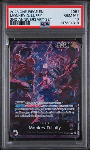 2025 One Piece English Version 2nd Anniversary Set 061 Monkey D