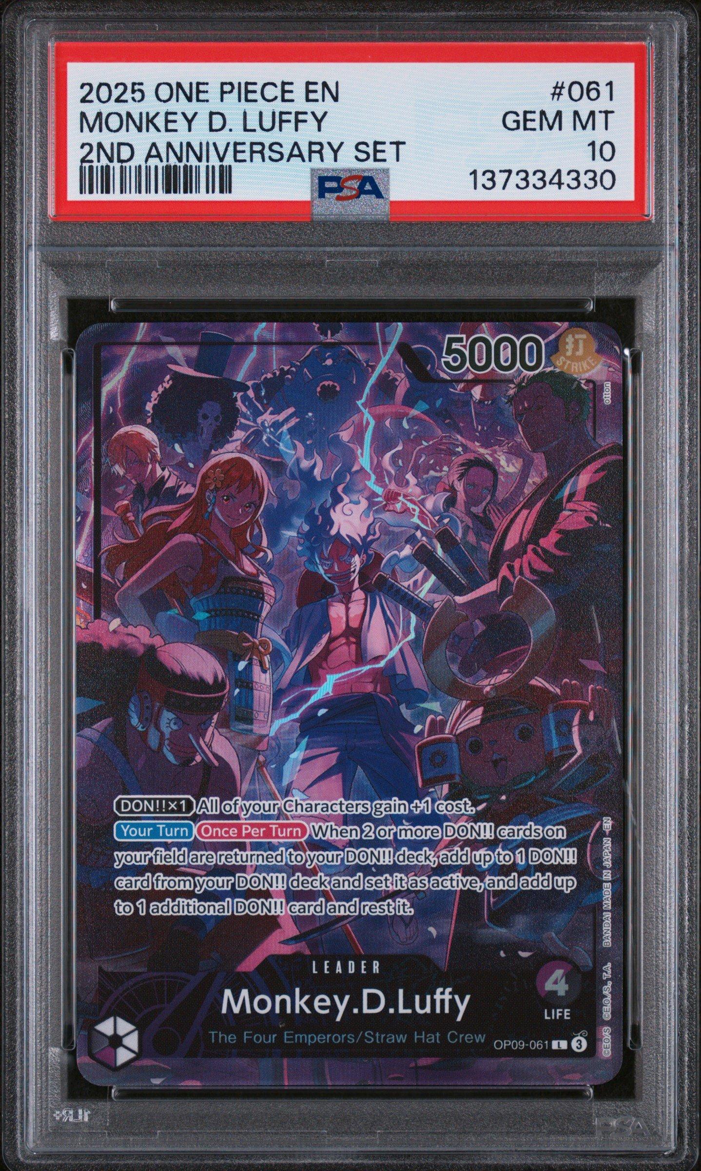 2025 One Piece English Version 2nd Anniversary Set 061 Monkey D