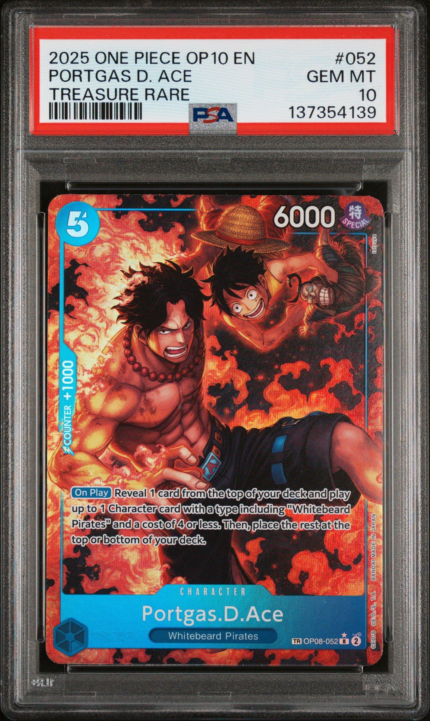 2025 One Piece Op10-royal Blood 052 Portgas D. Ace Treasure Rare