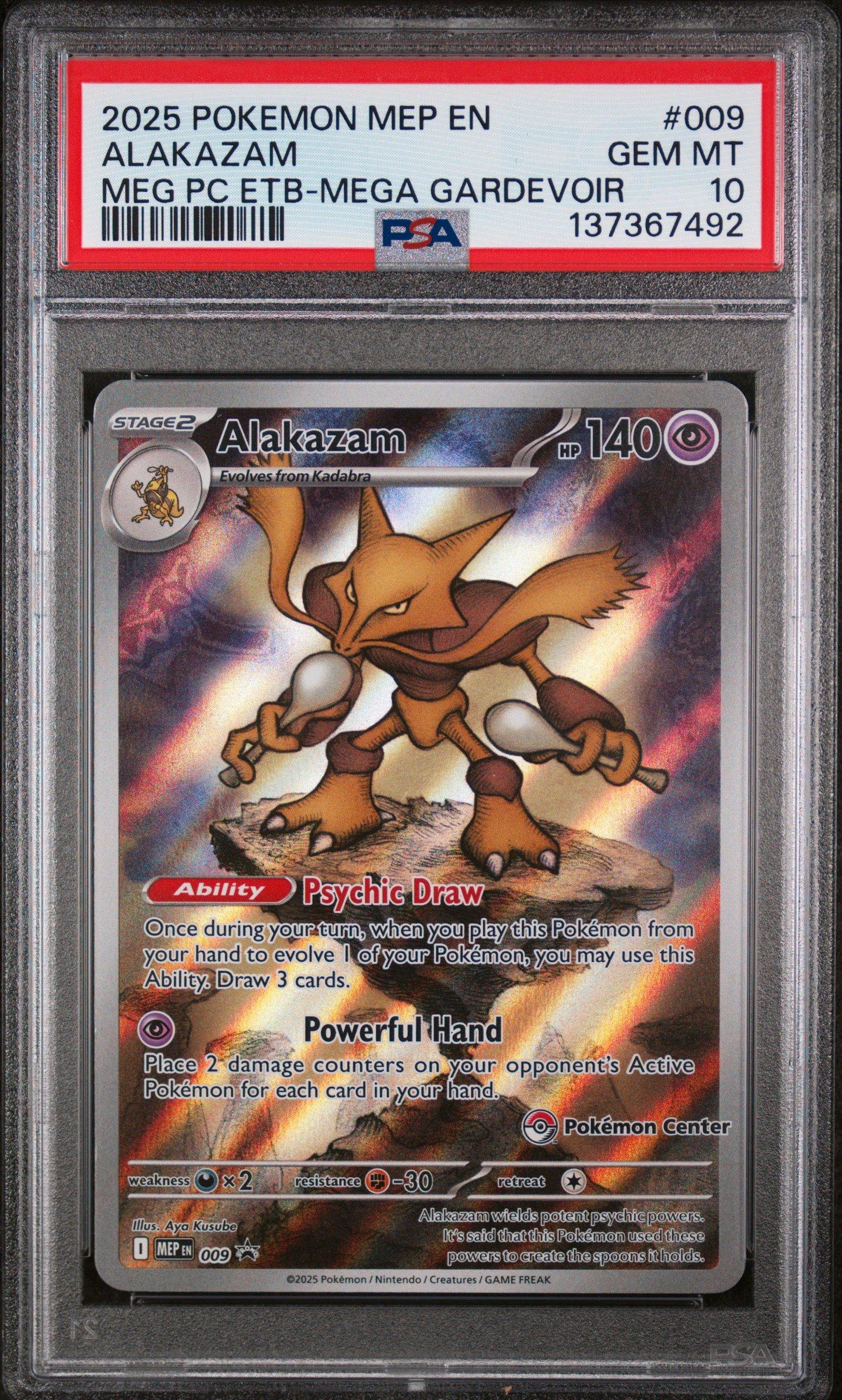 2025 Pokemon Mep En-me Black Star Promo 009 Alakazam Mega