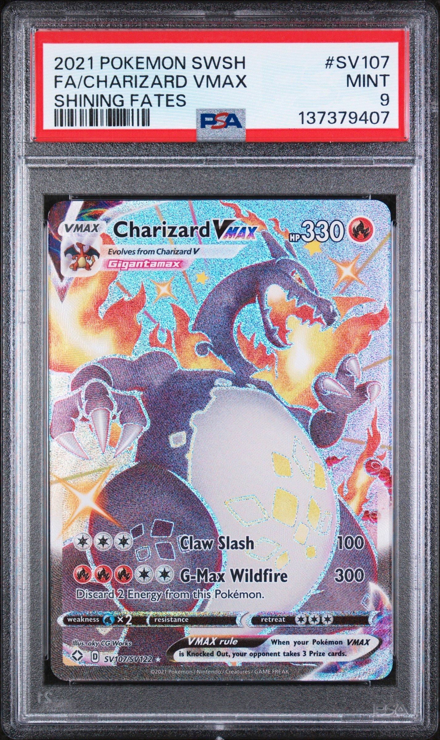 2021 Pokemon Sword & Shield Shining Fates Sv107 Full Art/charizard