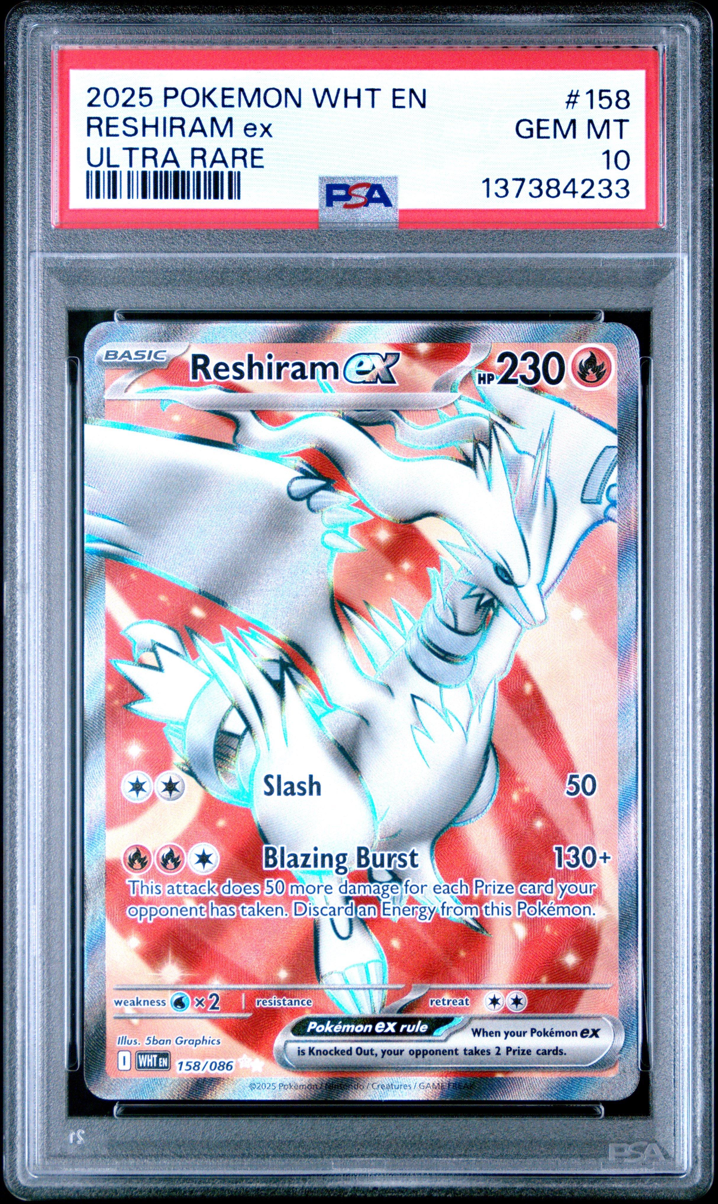 pokemon reshiram ex card Pokmon TCG: Salamence & ex Premium Collection Encased in a durable acrylic holder to highlight the vibrant artwork of this fan 2025 Pokemon White Flare Reshiram