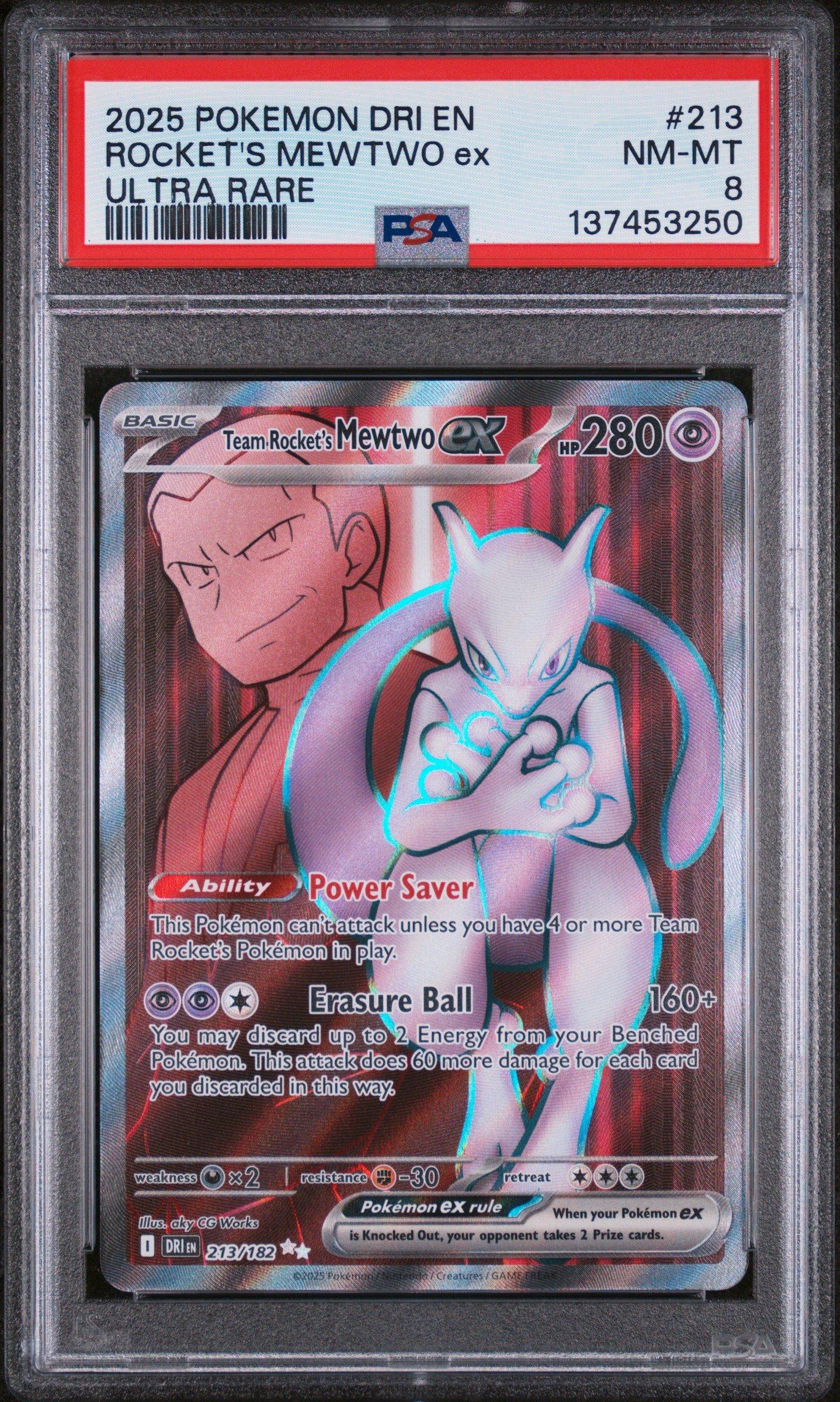 2025 Pokemon Dri En-destined Rivals 213 Team Rocket's Mewtwo Ex