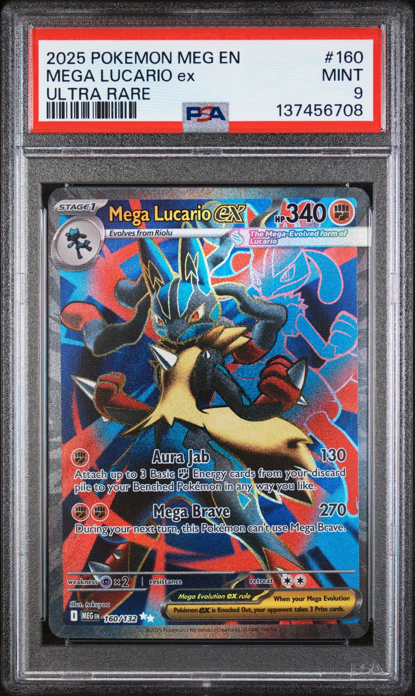 2025 Pokemon Meg En-mega Evolution 160 Mega Lucario Ex Ultra Rare