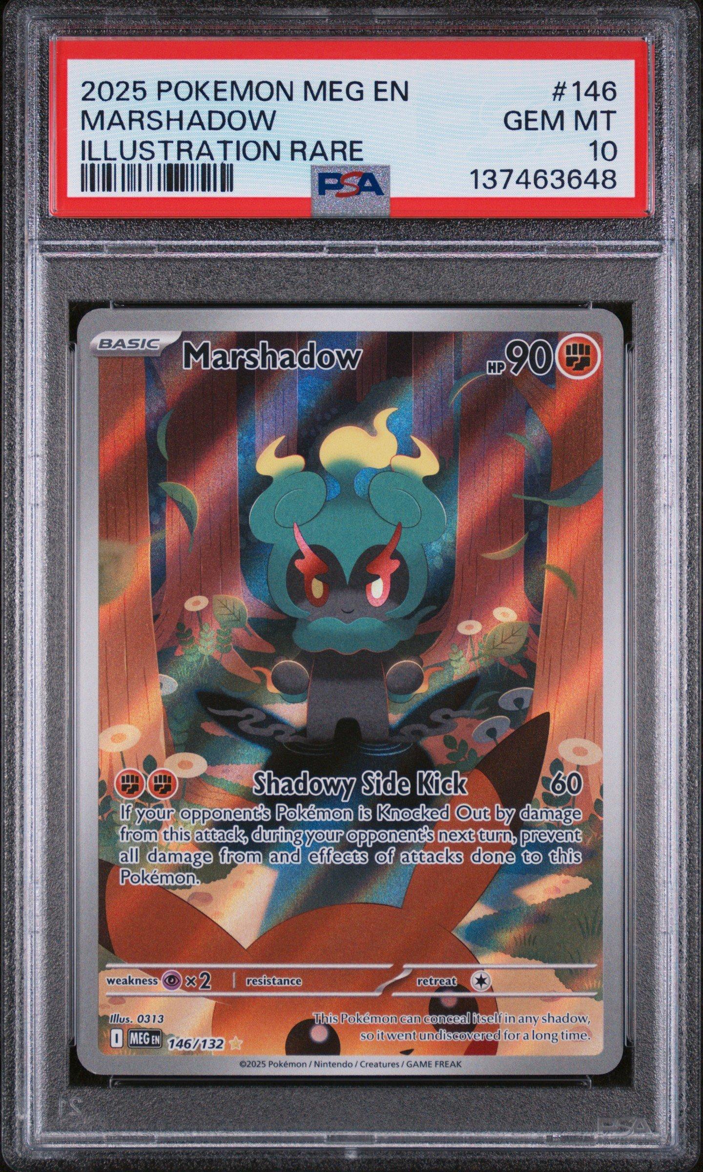 PSA10 / 2連番 マーシャドー AR MARSHADOW 2025 Pokemon Meg En-mega Evolution 146 Marshadow Illustration Rare