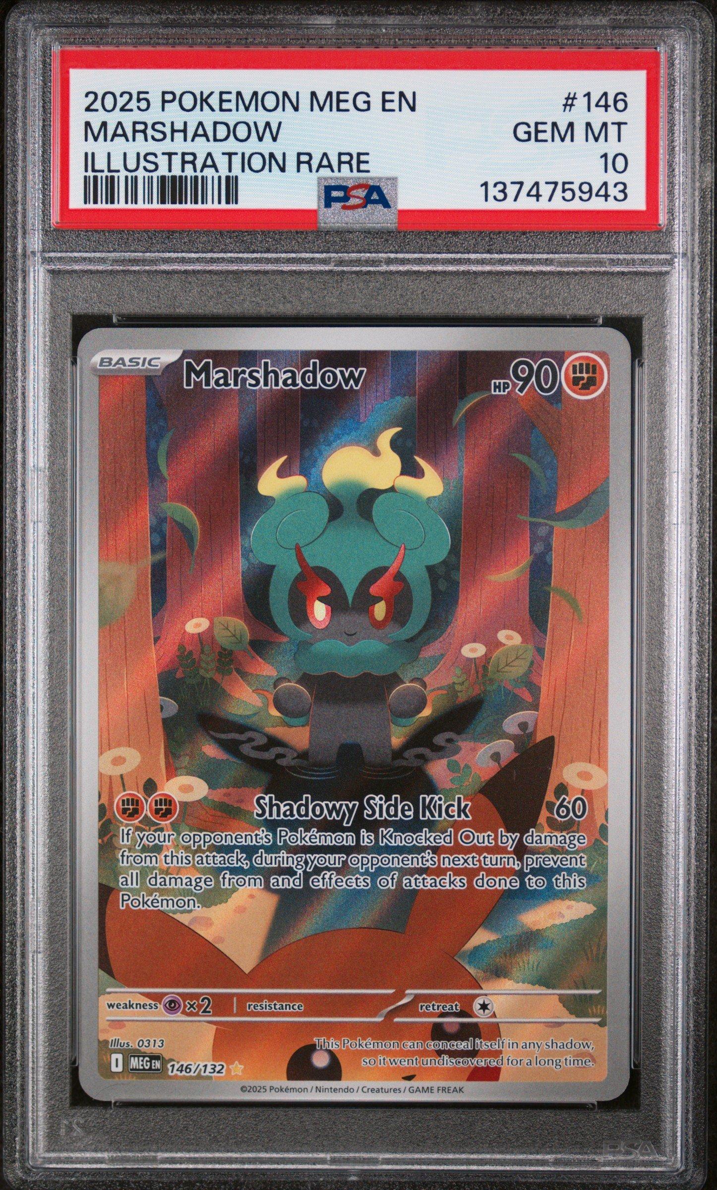2025 Pokemon Meg En-mega Evolution 146 Marshadow Illustration Rare