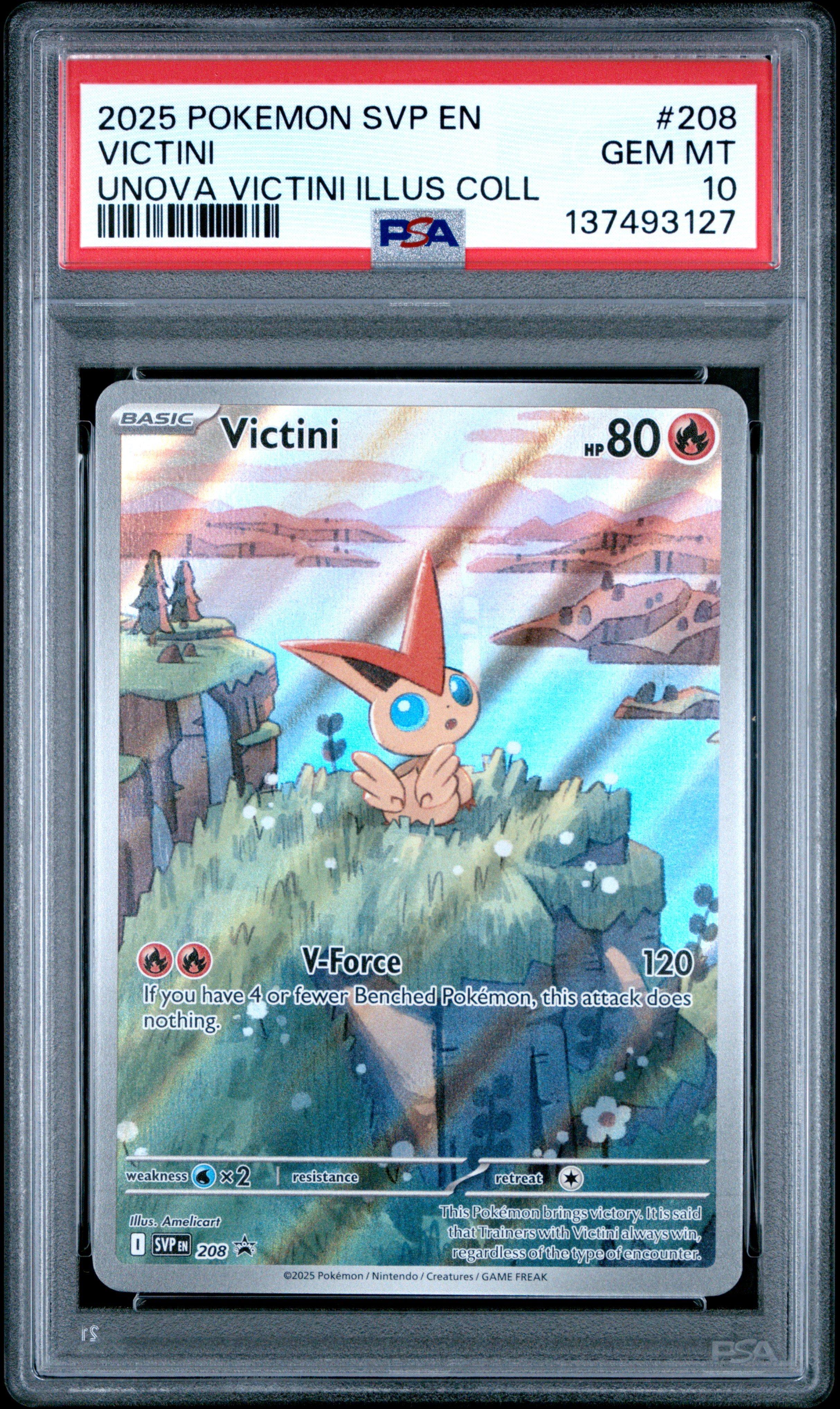 2025 ポケモン ビクティニ Vカード PSA10 2025 Pokemon Svp En-sv Black Star Promo 208 Victini Unova Victini