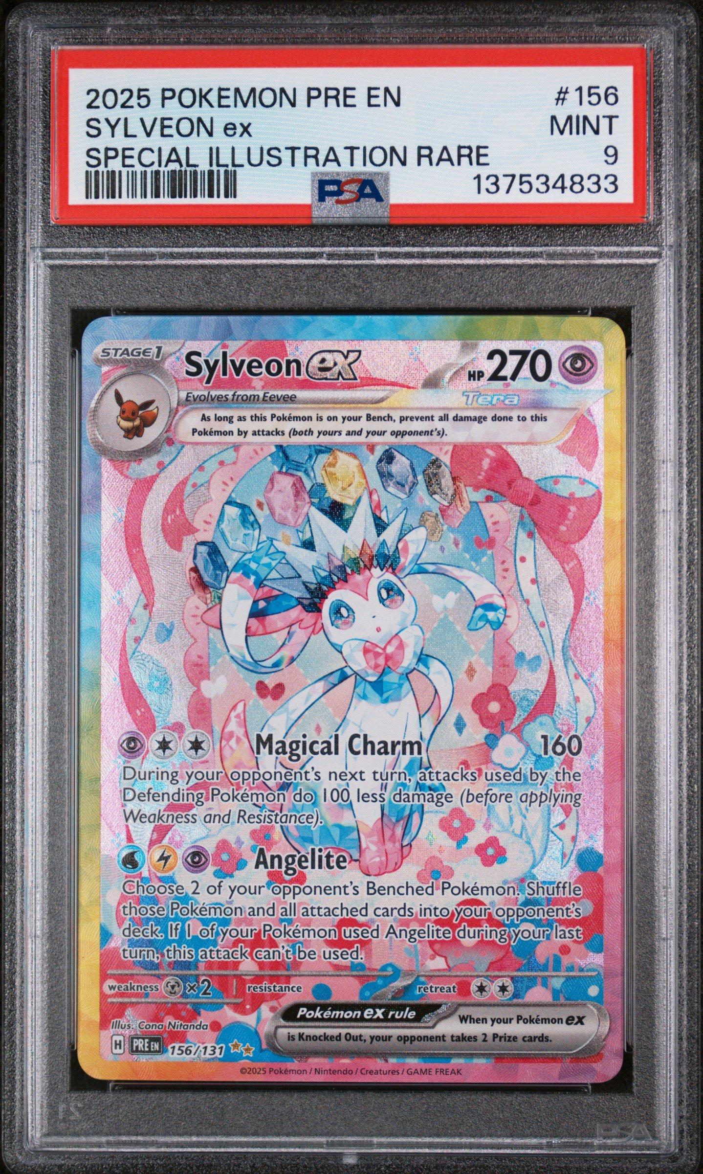 2025 Pokemon Pre En-prismatic Evolutions 156 Sylveon Ex Special