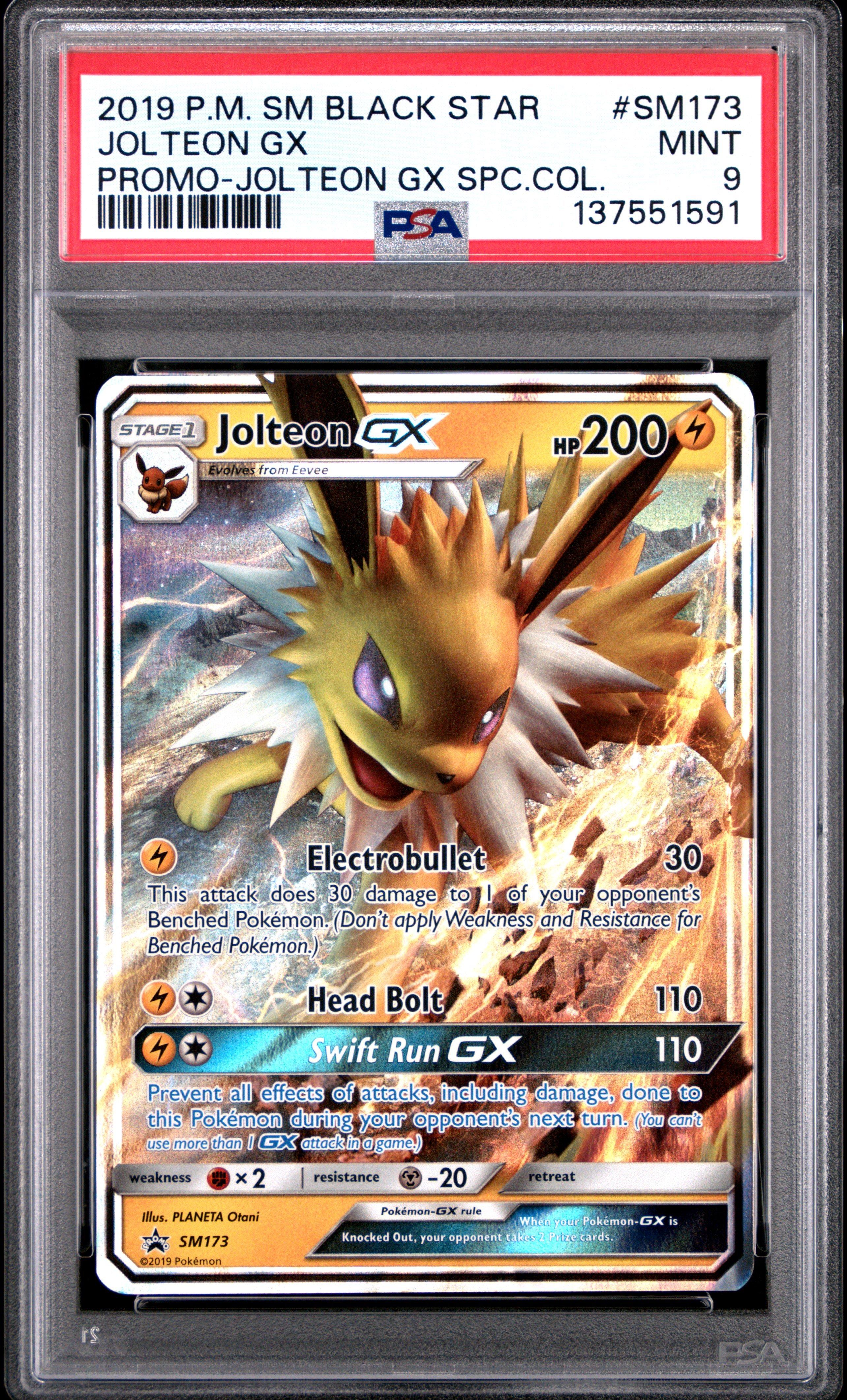 2019 Pokemon Sm Black Star Promo Sm173 Jolteon Gx Jolteon Gx