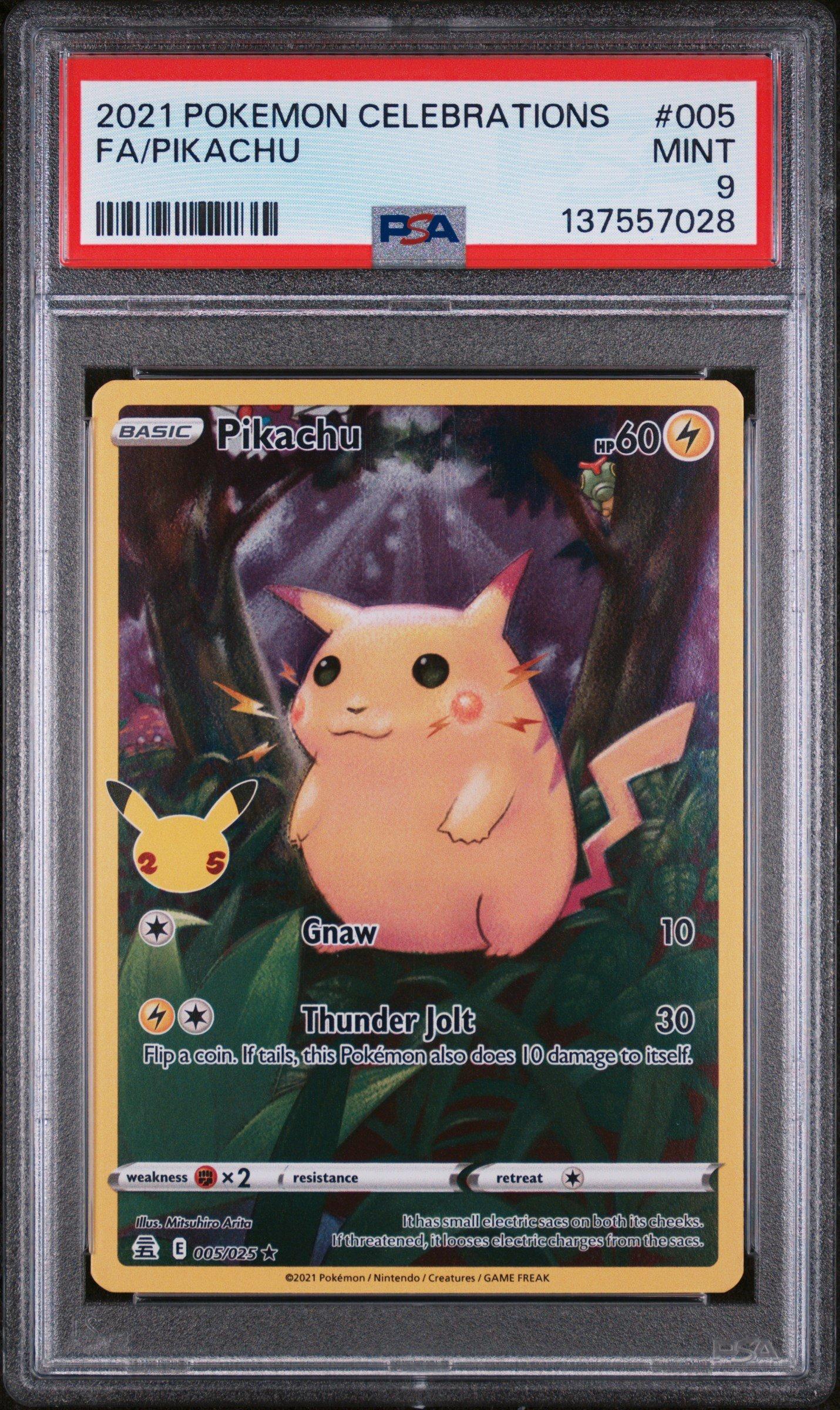 2021 Pokemon Celebrations ピカチュウ PSA 9 2021 Pokemon Celebrations 005 Full Art/pikachu PSA 9 Graded Card