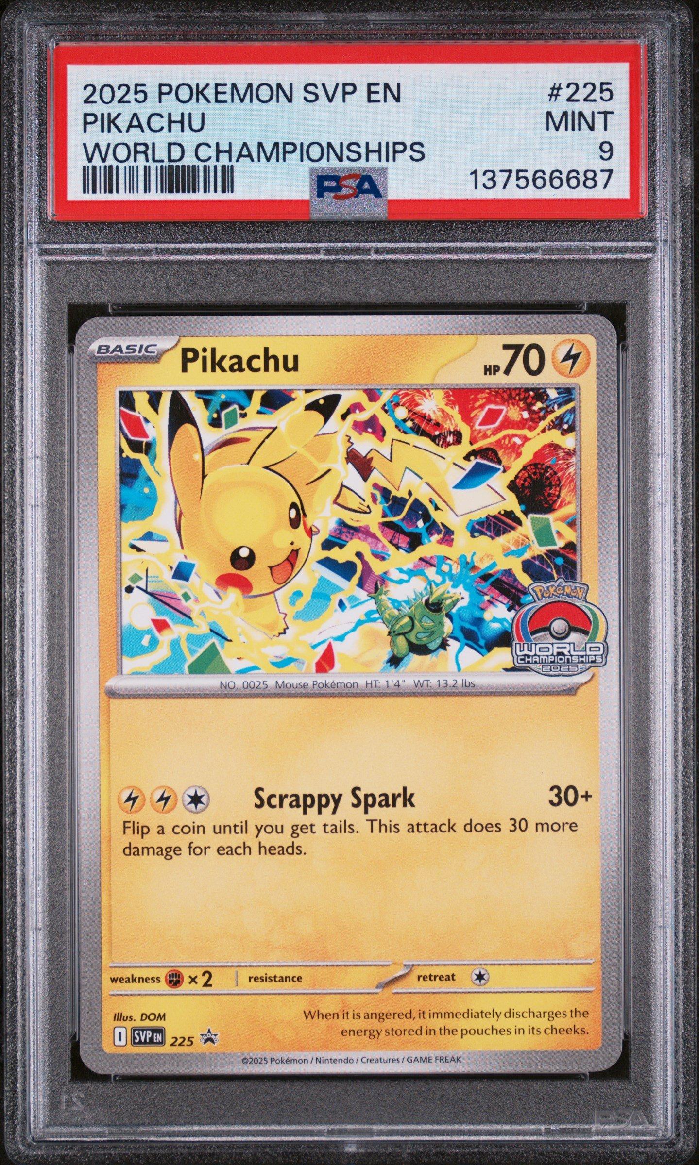 2025 Pokemon Svp En-sv Black Star Promo 225 Pikachu World