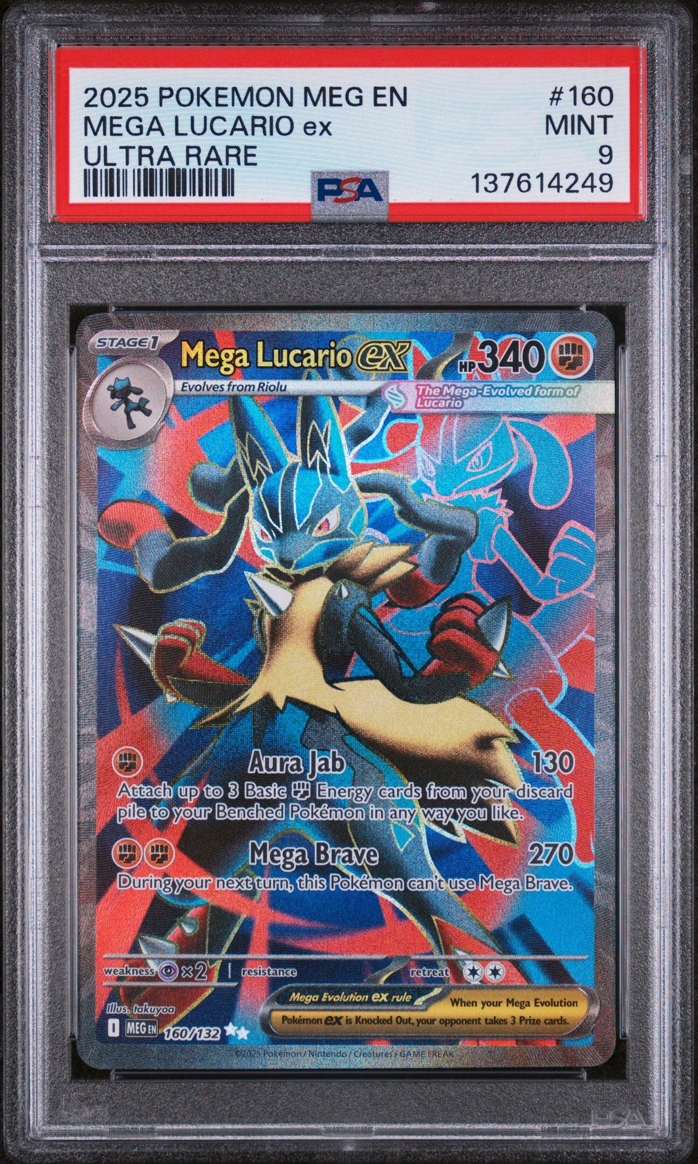 2025 Pokemon Meg En-mega Evolution 160 Mega Lucario Ex Ultra Rare