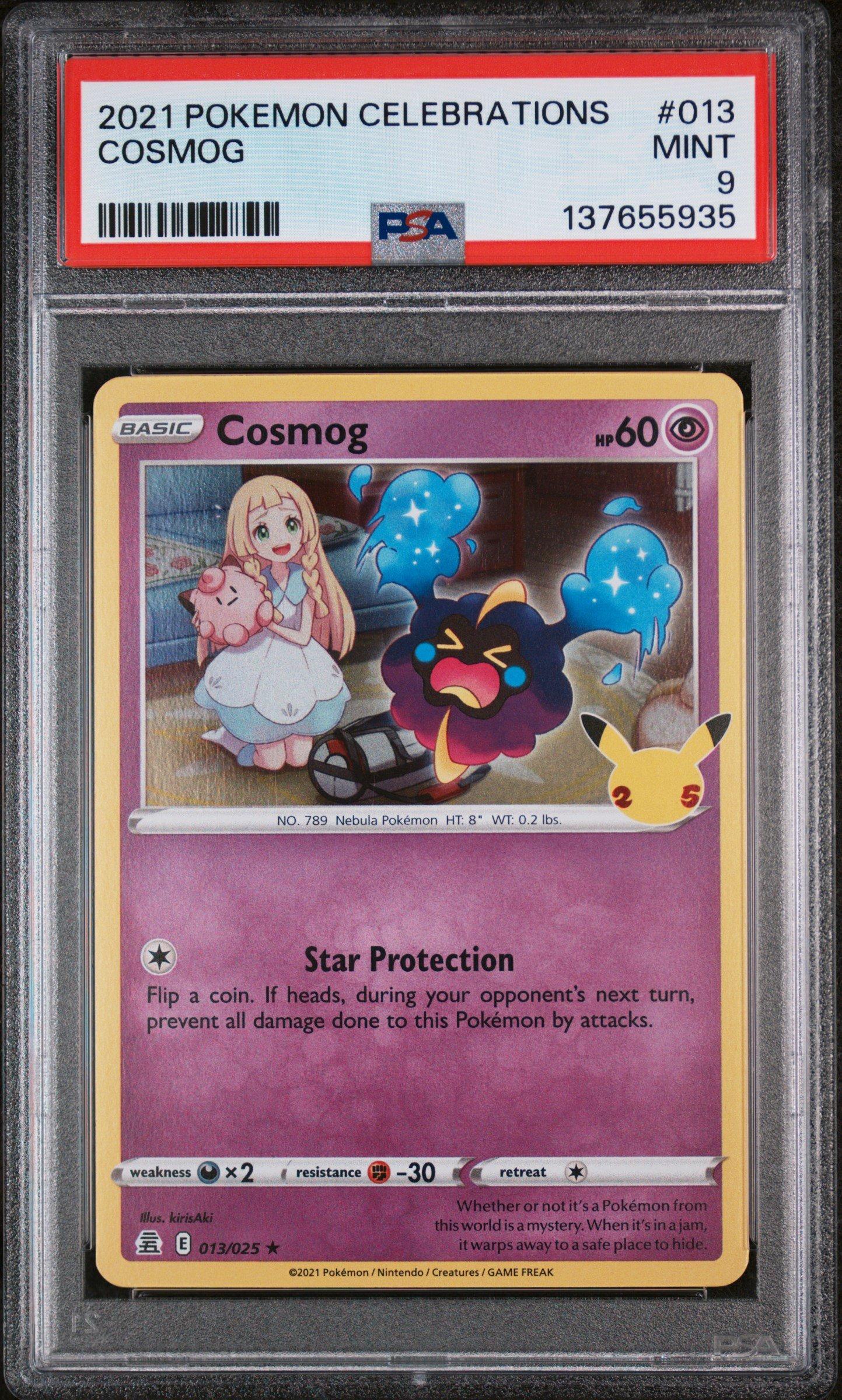 2021 Pokemon Celebrations 013 Cosmog PSA 9 Graded Card | GameStop