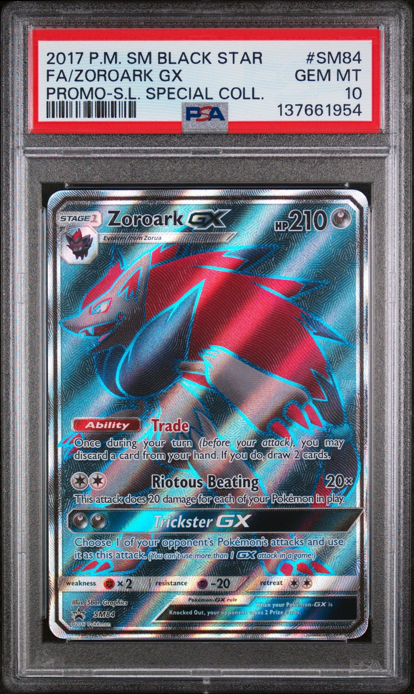 2017 Pokemon Sm Black Star Promo Sm84 Full Art/zoroark Gx Shining